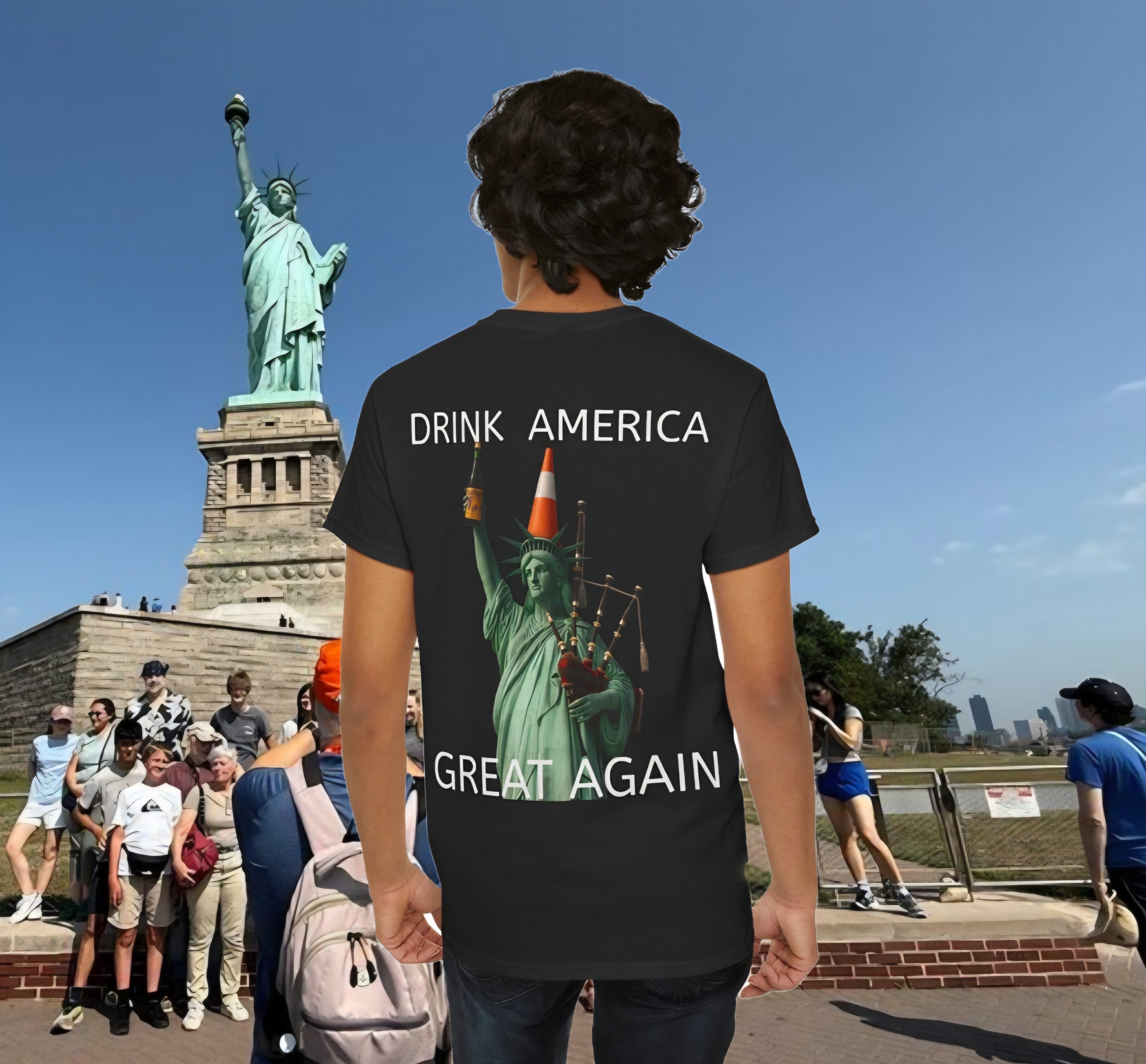 Tartan Army Scotland Football 'Statue of Liberty' Graphic Tee — Drink America Great Again product thumbnail image