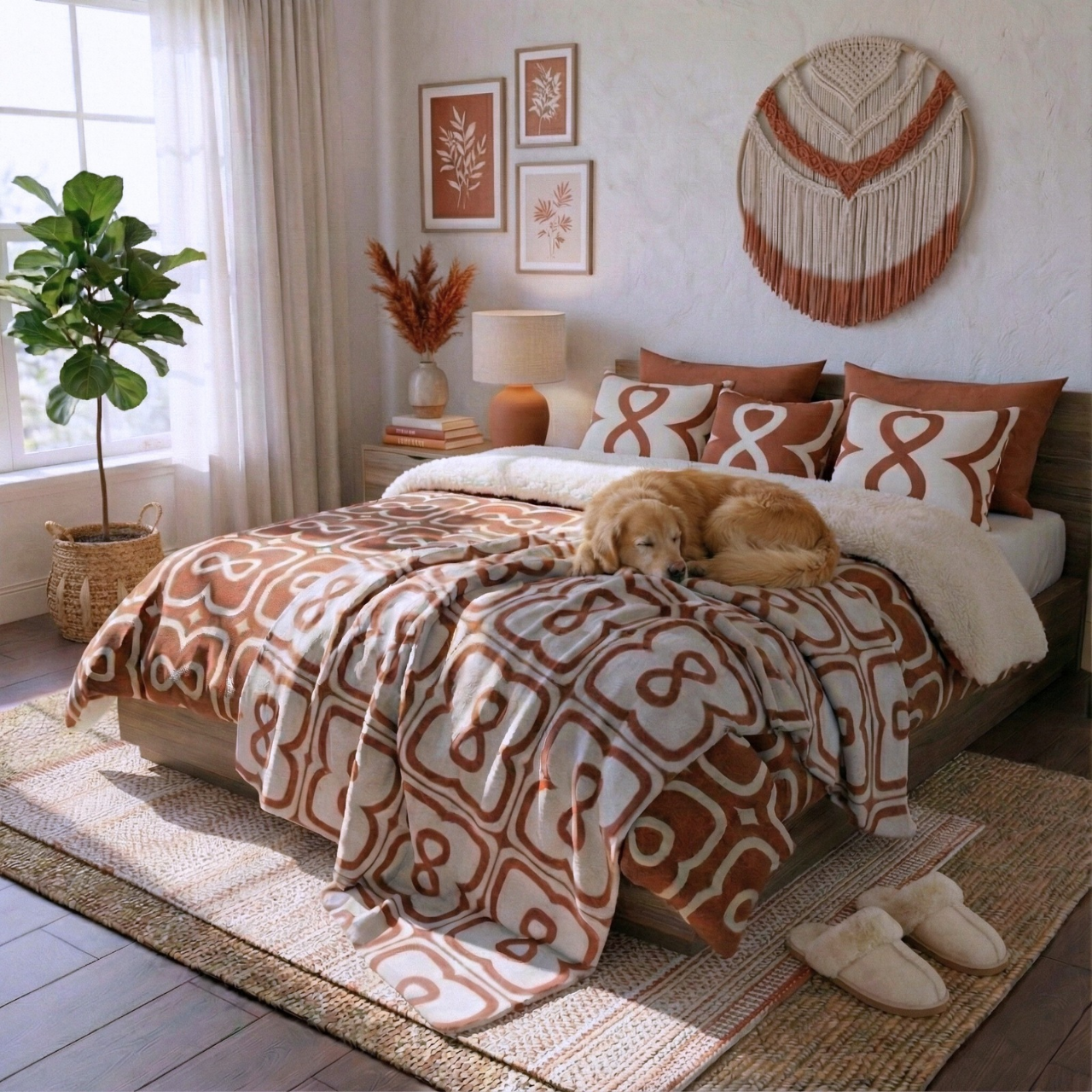 Terracotta EL Line - Faux Suede Pillowcase product thumbnail image Terracotta EL Line - Faux Suede Pillowcase product thumbnail image