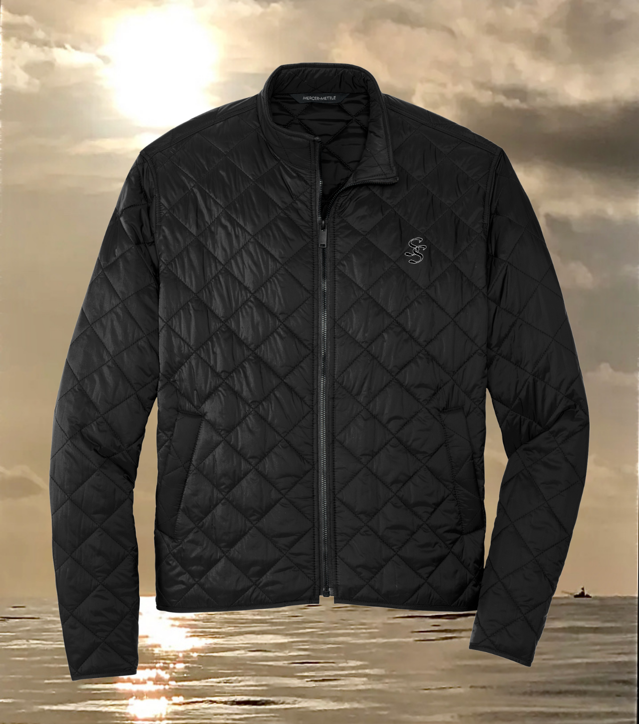 Savvy Diamond Pattern Quilted Jacket -- Deep Black or Townsend Green