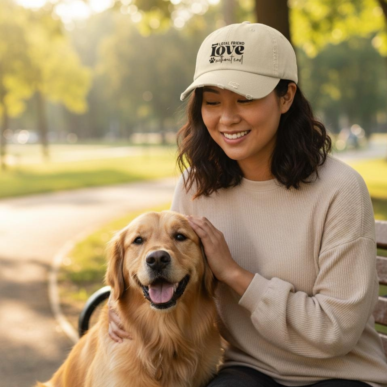 Distressed Cap Pet Love