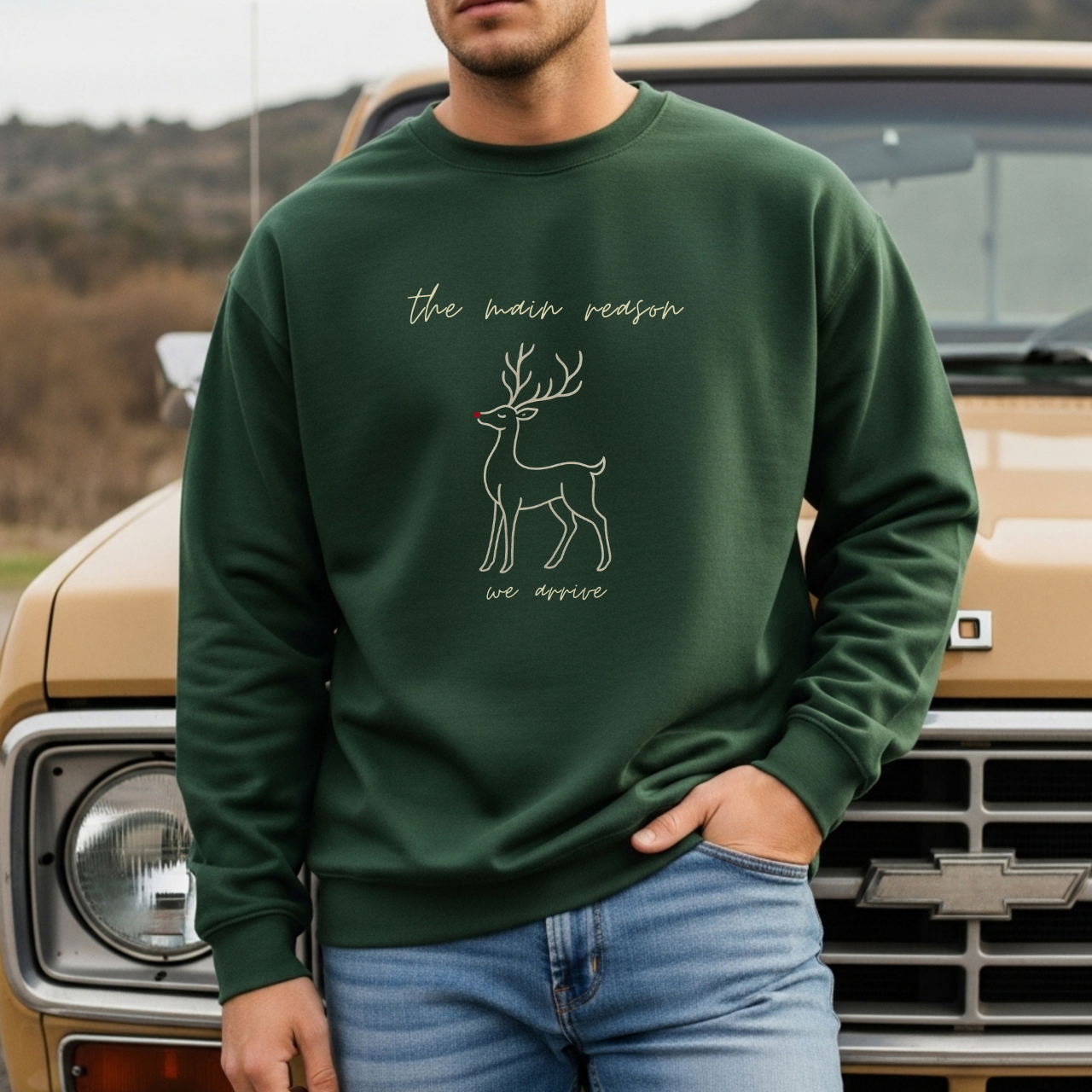 Rudolph Reindeer Crewneck Sweater product thumbnail image Rudolph Reindeer Crewneck Sweater product thumbnail image