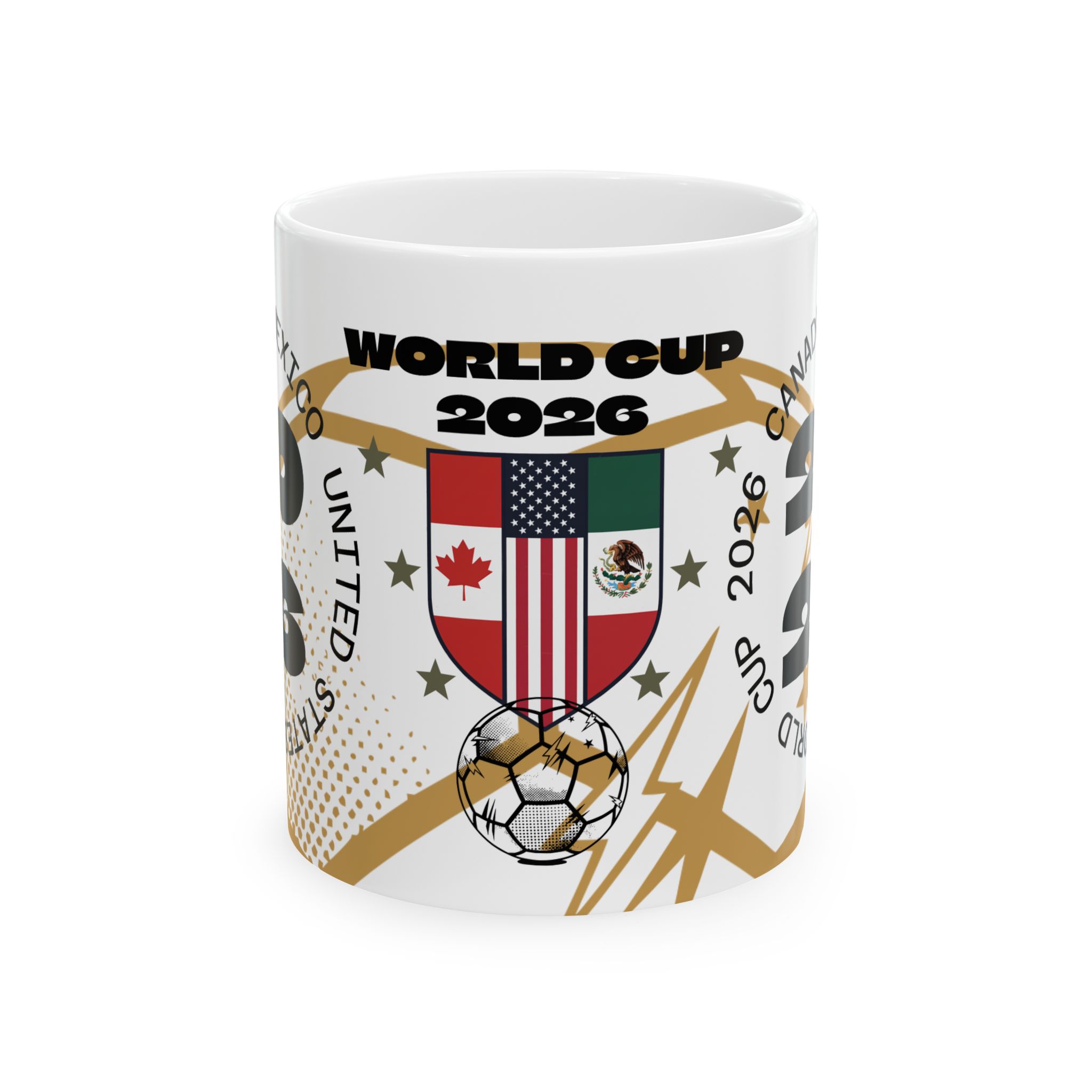 World Cup 2026 Soccer Mug – USA Canada Mexico Fan Ceramic Coffee Cup product thumbnail image