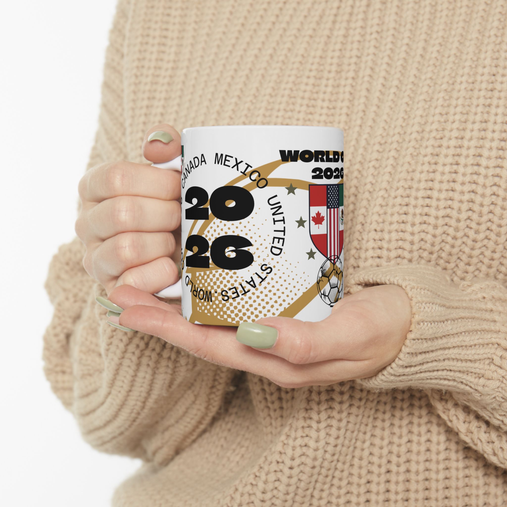 World Cup 2026 Soccer Mug – USA Canada Mexico Fan Ceramic Coffee Cup product thumbnail image
