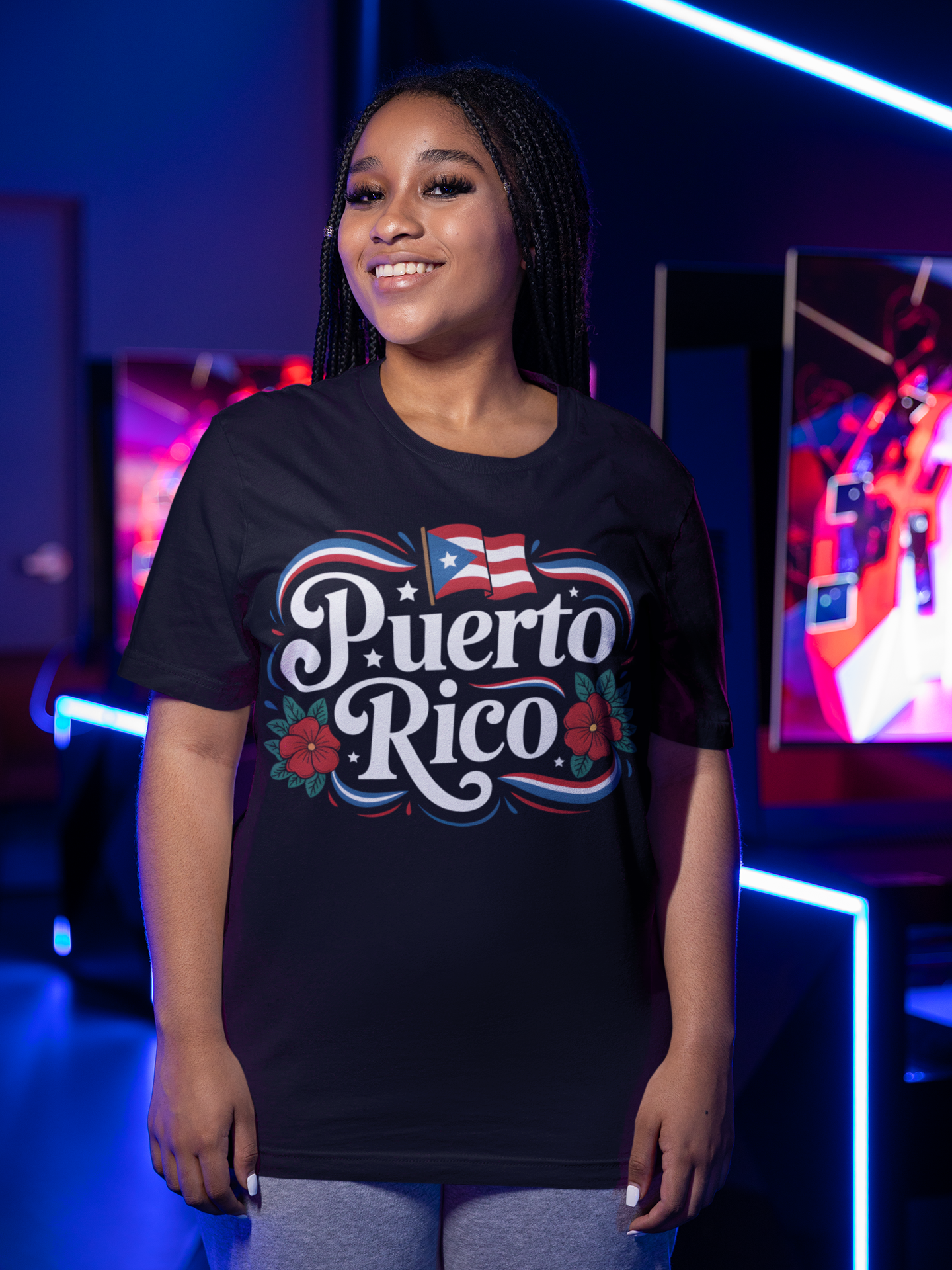 Puerto Rico Floral Flag T-Shirt product thumbnail image Puerto Rico Floral Flag T-Shirt product thumbnail image