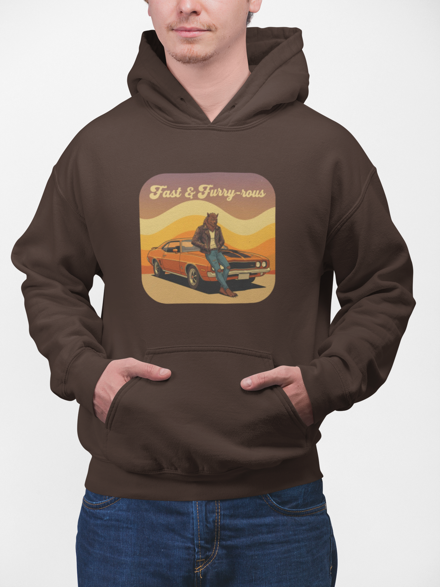Fast & Furry-ous Retro Car & Wolf Hoodie — Vintage Racing Graphic Hoodie product thumbnail image Fast & Furry-ous Retro Car & Wolf Hoodie — Vintage Racing Graphic Hoodie product thumbnail image