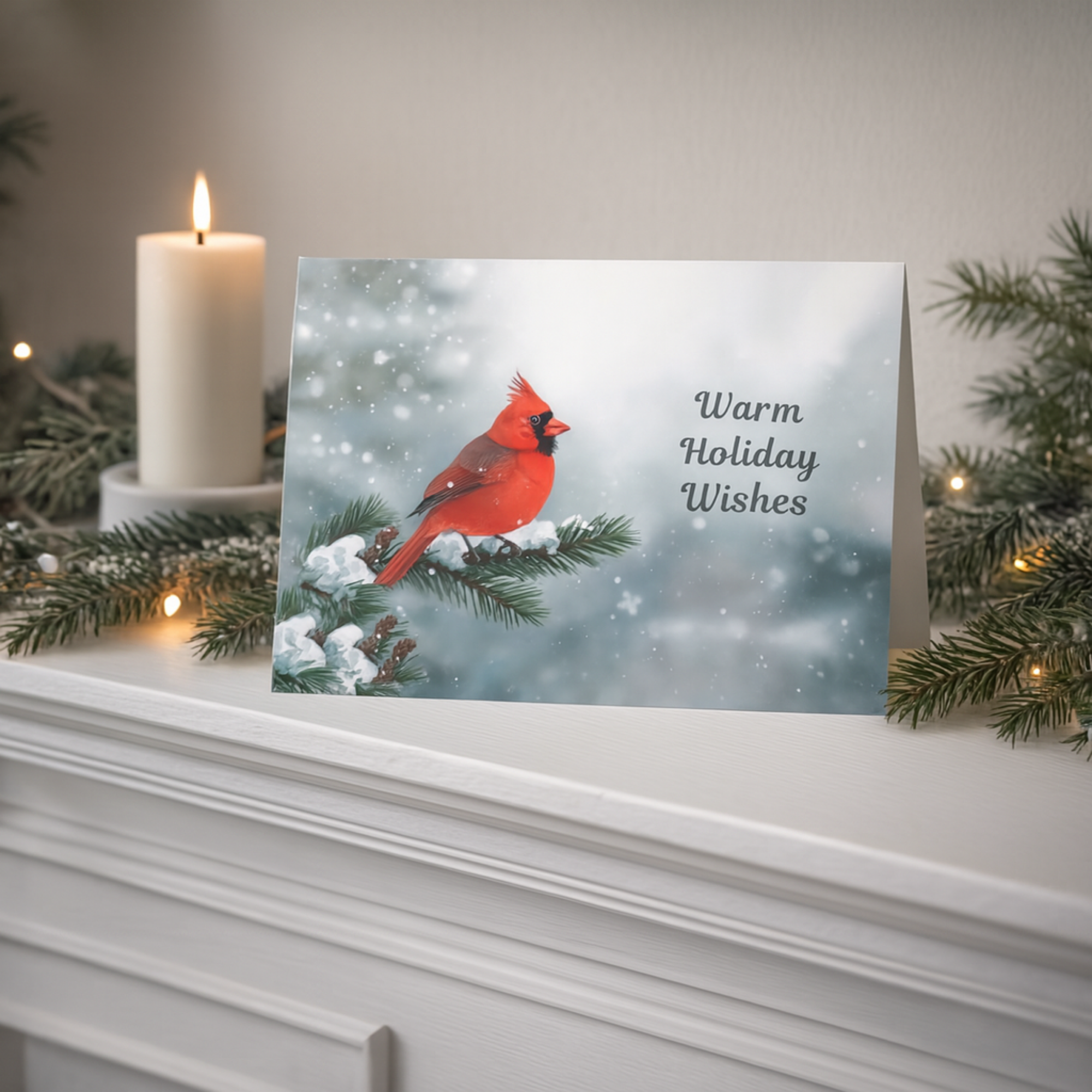 Warm Holiday Wishes Cardinal Christmas Card Winter Bird Greeting Card Snowy Cardinal Holiday Stationery Festive Christmas Card for Gifting product thumbnail image Warm Holiday Wishes Cardinal Christmas Card Winter Bird Greeting Card Snowy Cardinal Holiday Stationery Festive Christmas Card for Gifting product thumbnail image