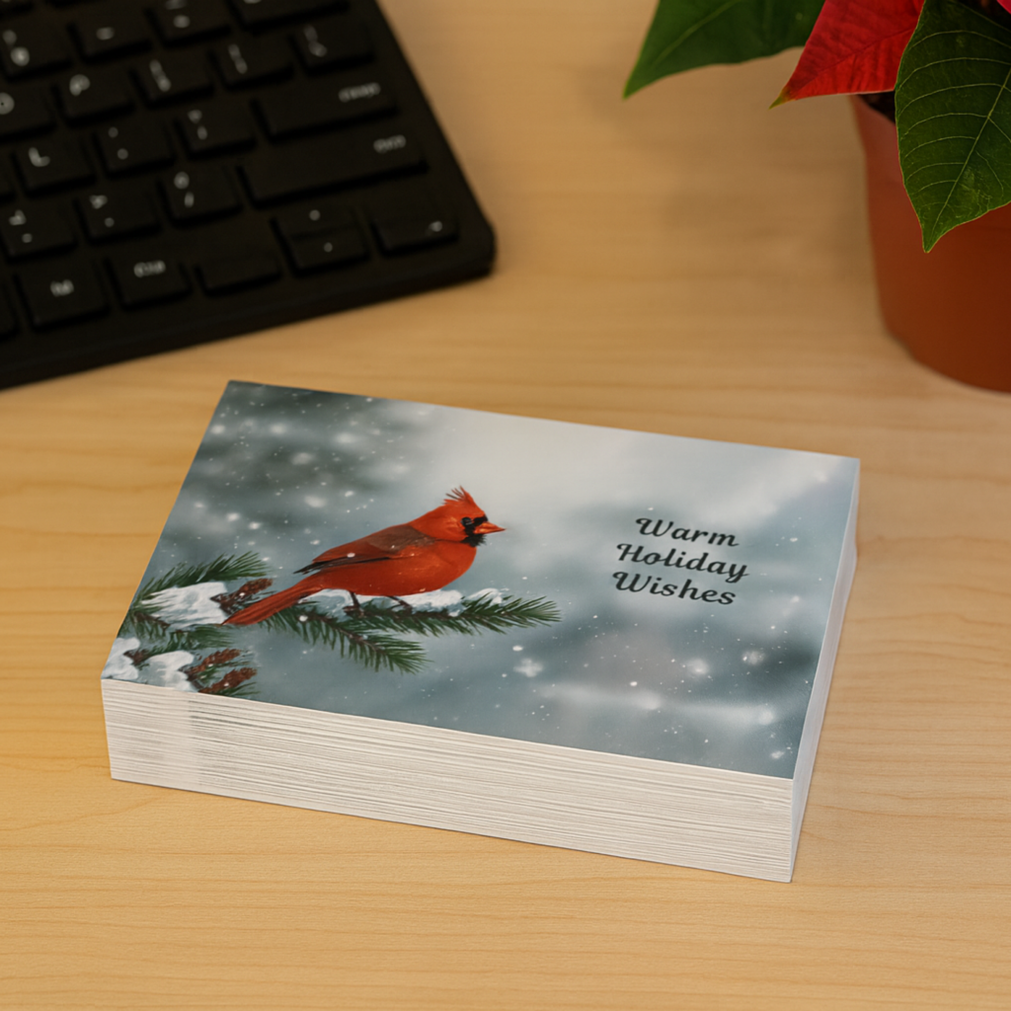Warm Holiday Wishes Cardinal Christmas Card Winter Bird Greeting Card Snowy Cardinal Holiday Stationery Festive Christmas Card for Gifting product thumbnail image Warm Holiday Wishes Cardinal Christmas Card Winter Bird Greeting Card Snowy Cardinal Holiday Stationery Festive Christmas Card for Gifting product thumbnail image