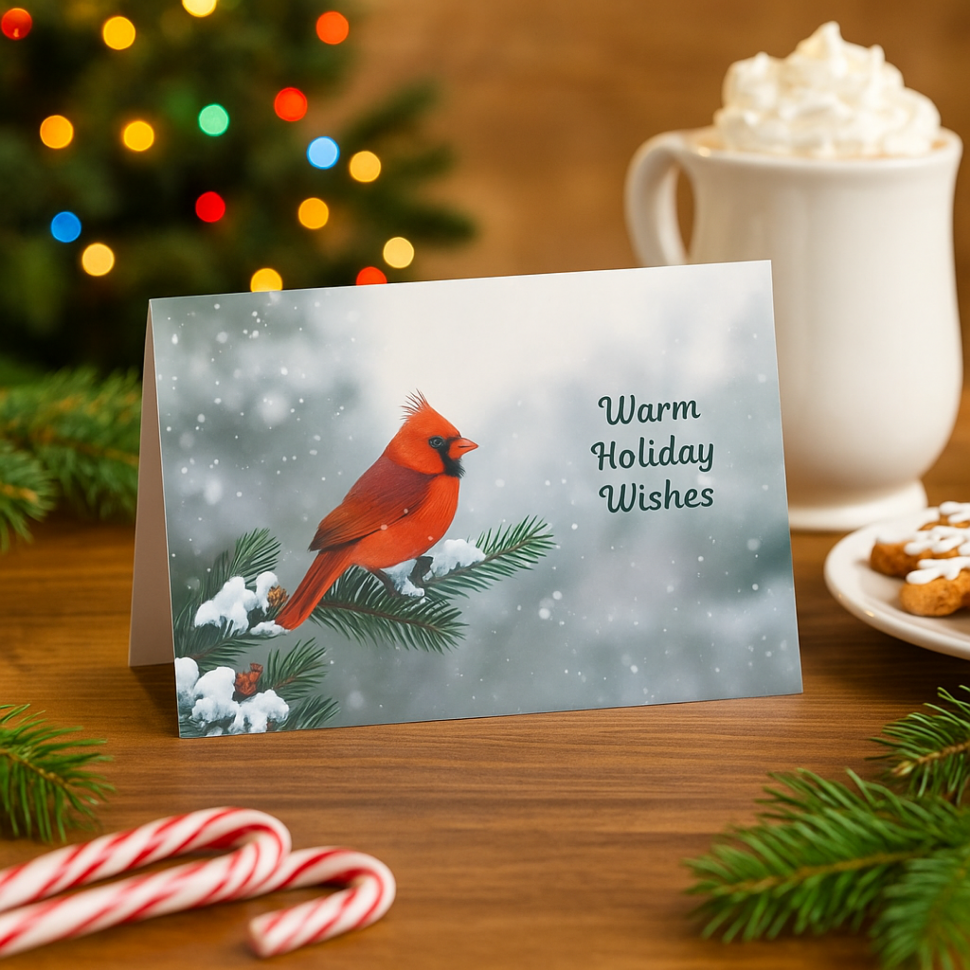 Warm Holiday Wishes Cardinal Christmas Card Winter Bird Greeting Card Snowy Cardinal Holiday Stationery Festive Christmas Card for Gifting product thumbnail image Warm Holiday Wishes Cardinal Christmas Card Winter Bird Greeting Card Snowy Cardinal Holiday Stationery Festive Christmas Card for Gifting product thumbnail image