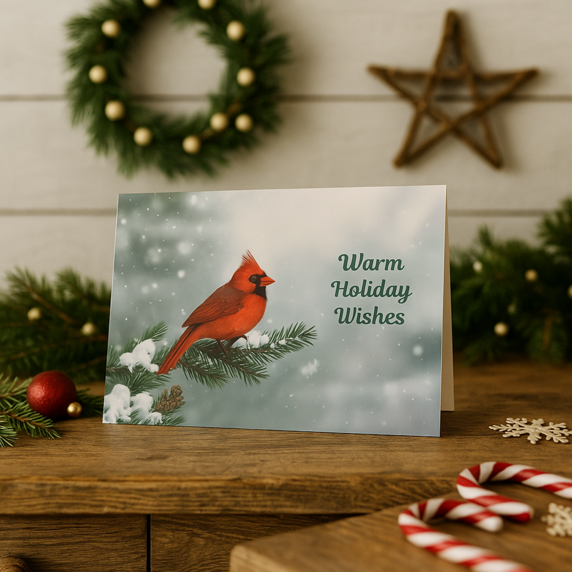 Warm Holiday Wishes Cardinal Christmas Card Winter Bird Greeting Card Snowy Cardinal Holiday Stationery Festive Christmas Card for Gifting product thumbnail image Warm Holiday Wishes Cardinal Christmas Card Winter Bird Greeting Card Snowy Cardinal Holiday Stationery Festive Christmas Card for Gifting product thumbnail image