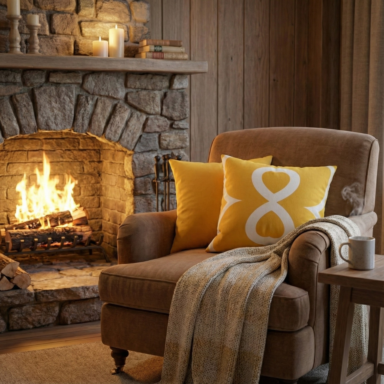 Mustard Yellow EL Line - Faux Suede Square Pillowcase product thumbnail image Mustard Yellow EL Line - Faux Suede Square Pillowcase product thumbnail image