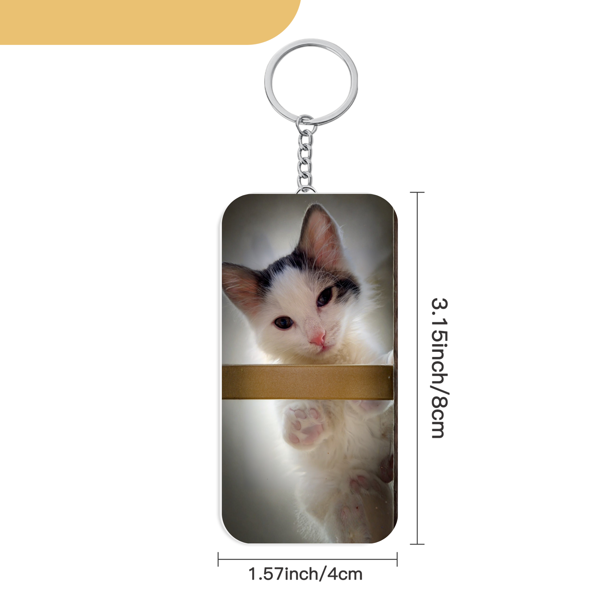 Ed Kitten Keychain Charm — Double‑Sided Boxing Kitten Key Ring product thumbnail image