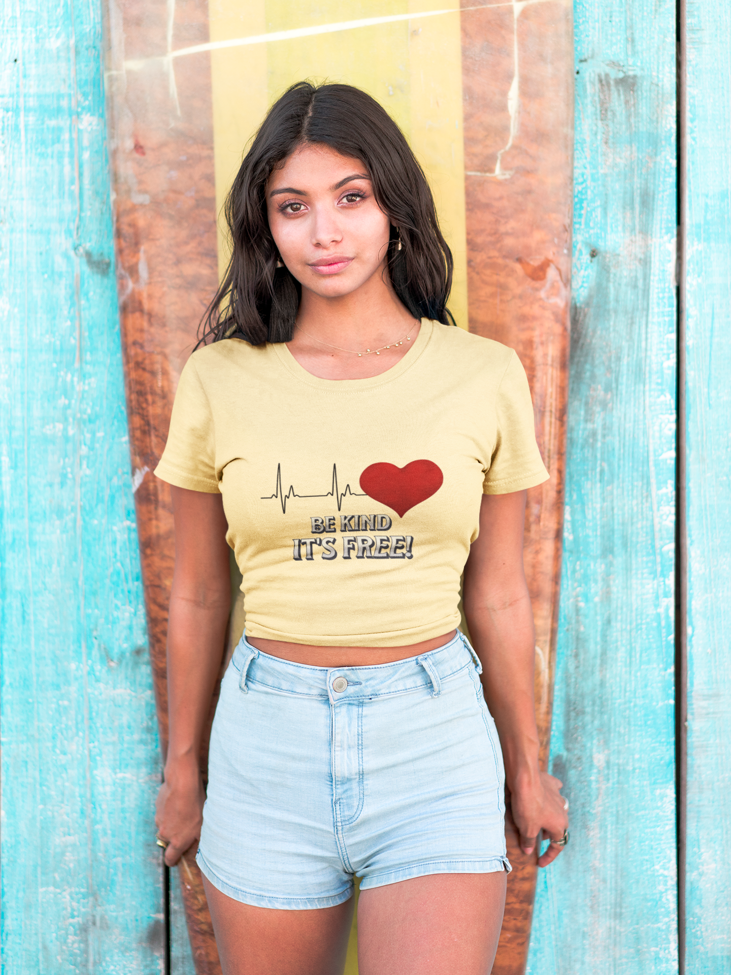 Be Kind It's Free T-Shirt — Heartbeat Heart Graphic Tee
