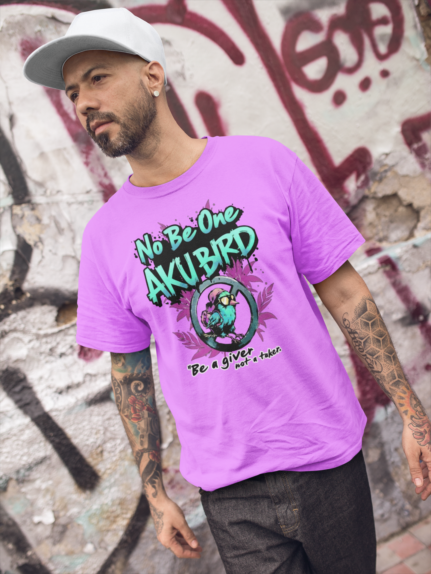 No Be One Aku Bird-Be A Giver Not A Taker Hawaii Pidgin Unisex Tee product thumbnail image