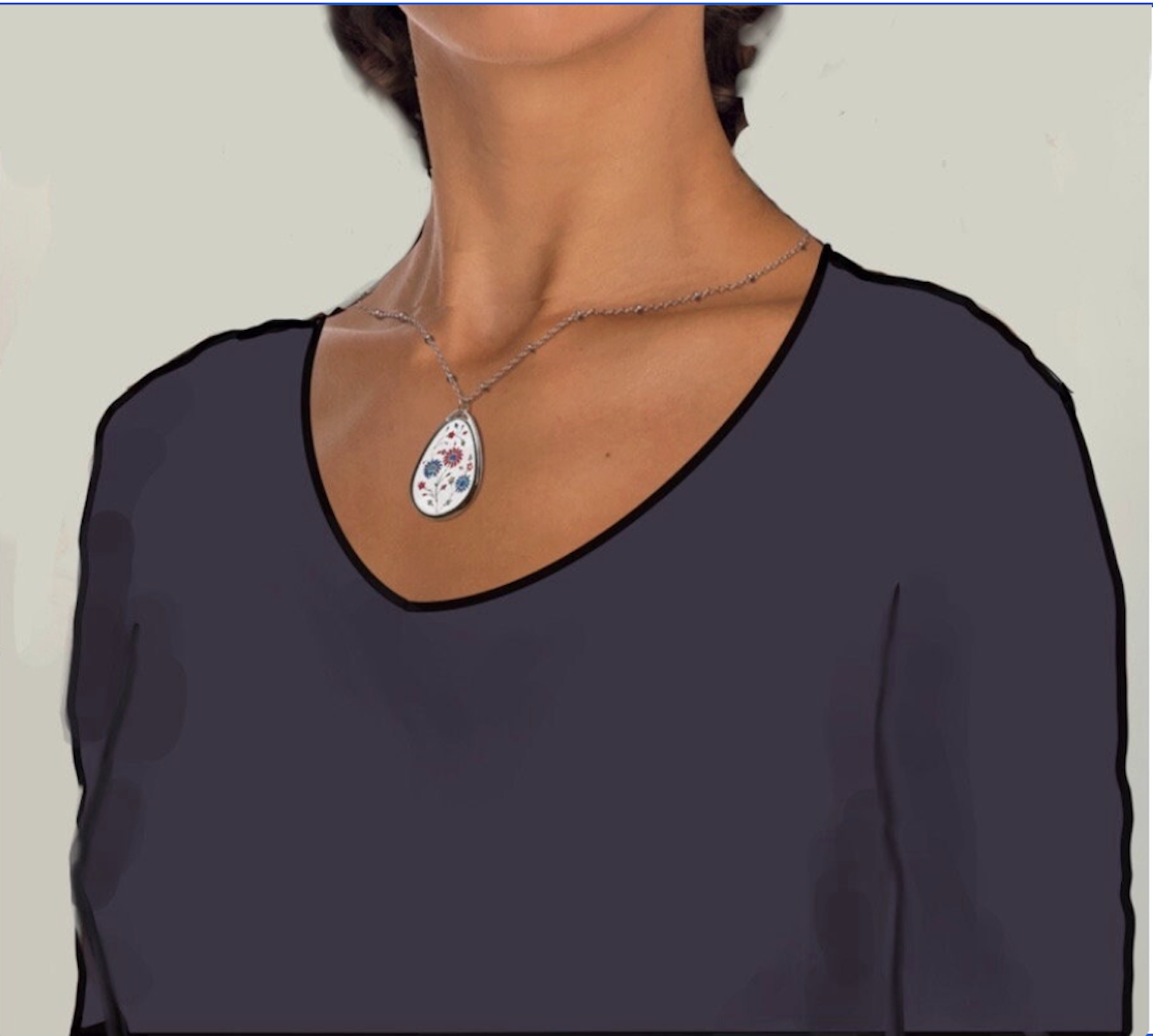 Mughal Mosaic Oval Necklace — Elegant Heritage Jewelry Gift for Women product thumbnail image