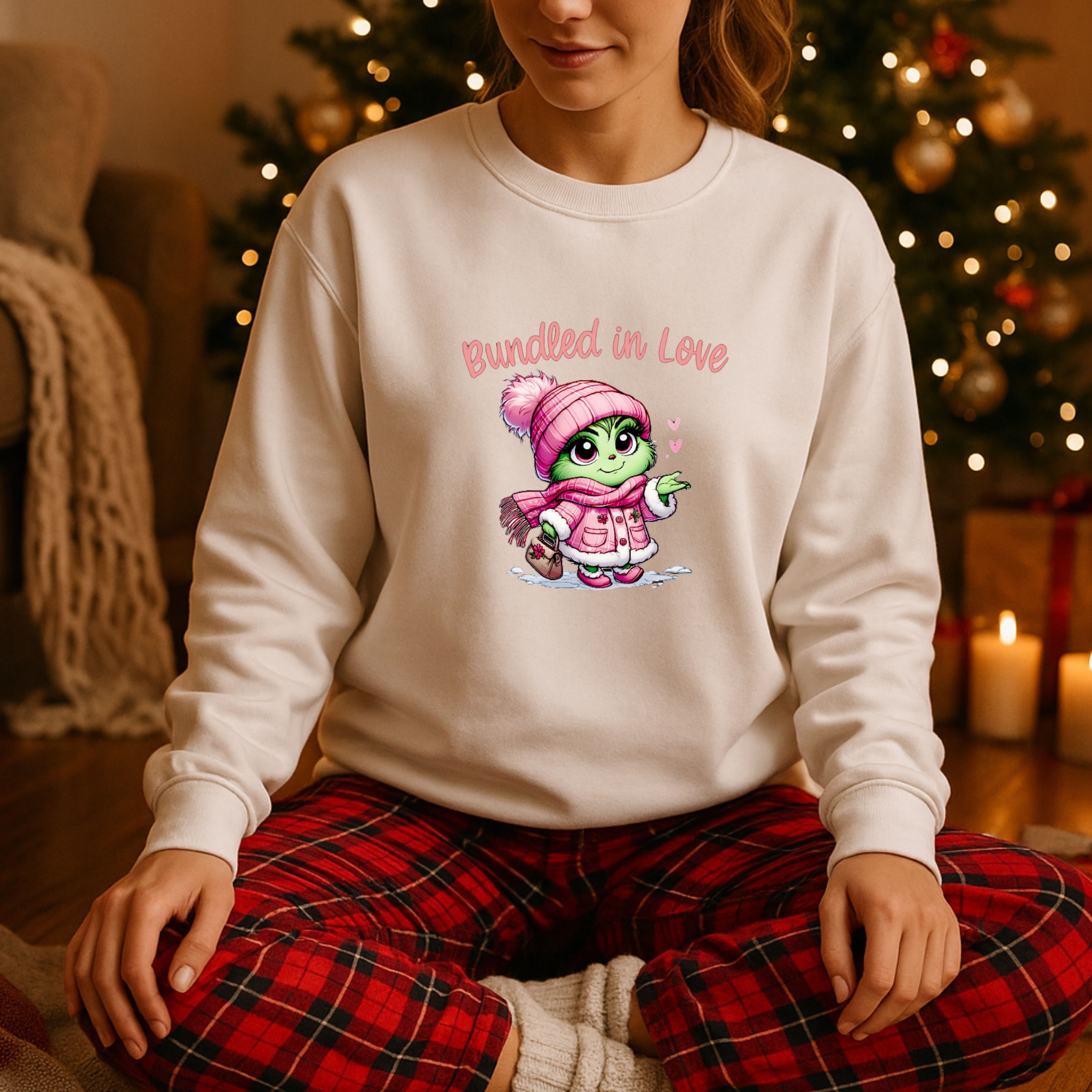 Bundle in Love Sweatshirt — Cute Baby Alien in Pink Winter Outfit Bundle in Love Sweatshirt — Cute Baby Alien in Pink Winter Outfit
