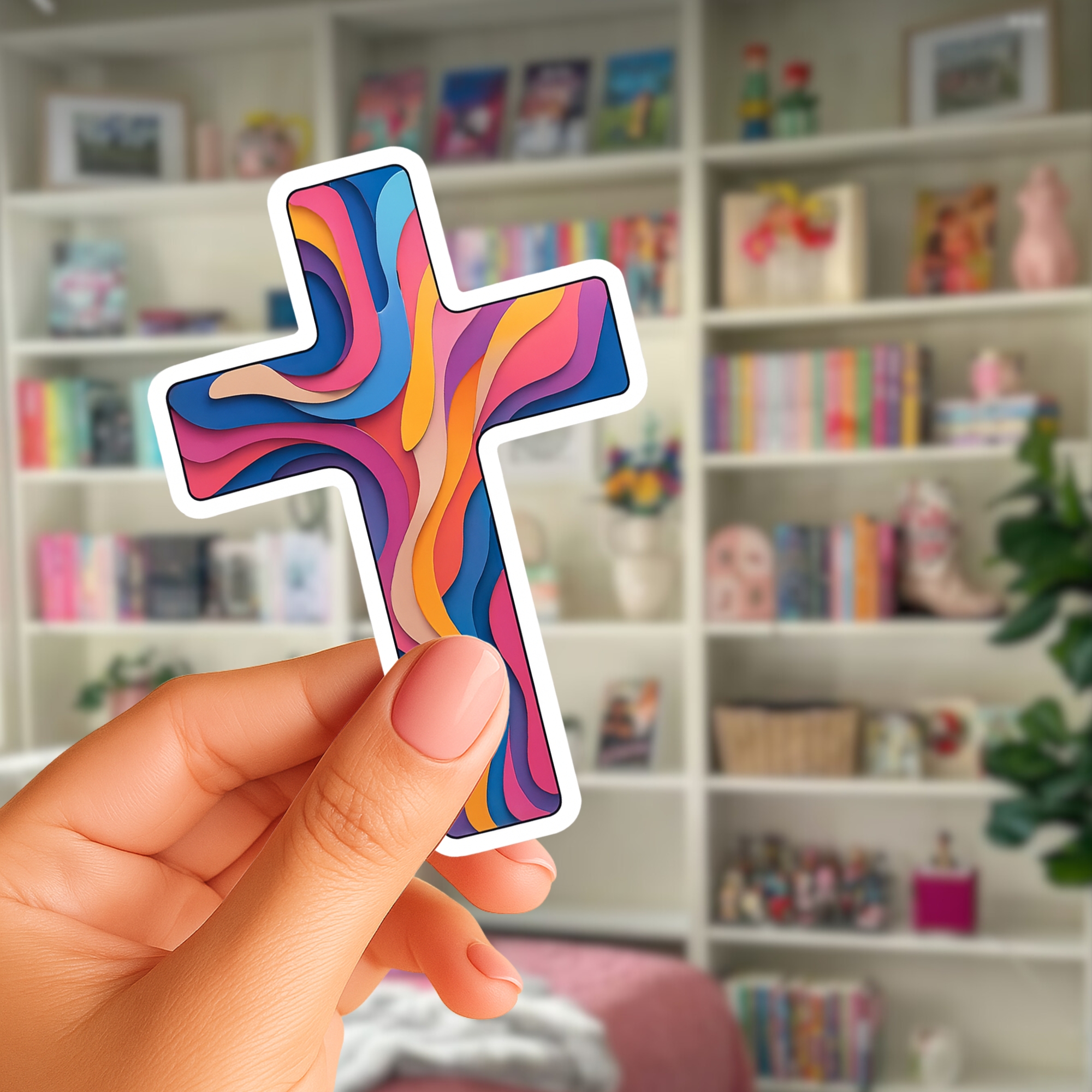 Faith Cross Kiss-Cut Stickers — Inspirational Christian Sticker product thumbnail image Faith Cross Kiss-Cut Stickers — Inspirational Christian Sticker product thumbnail image