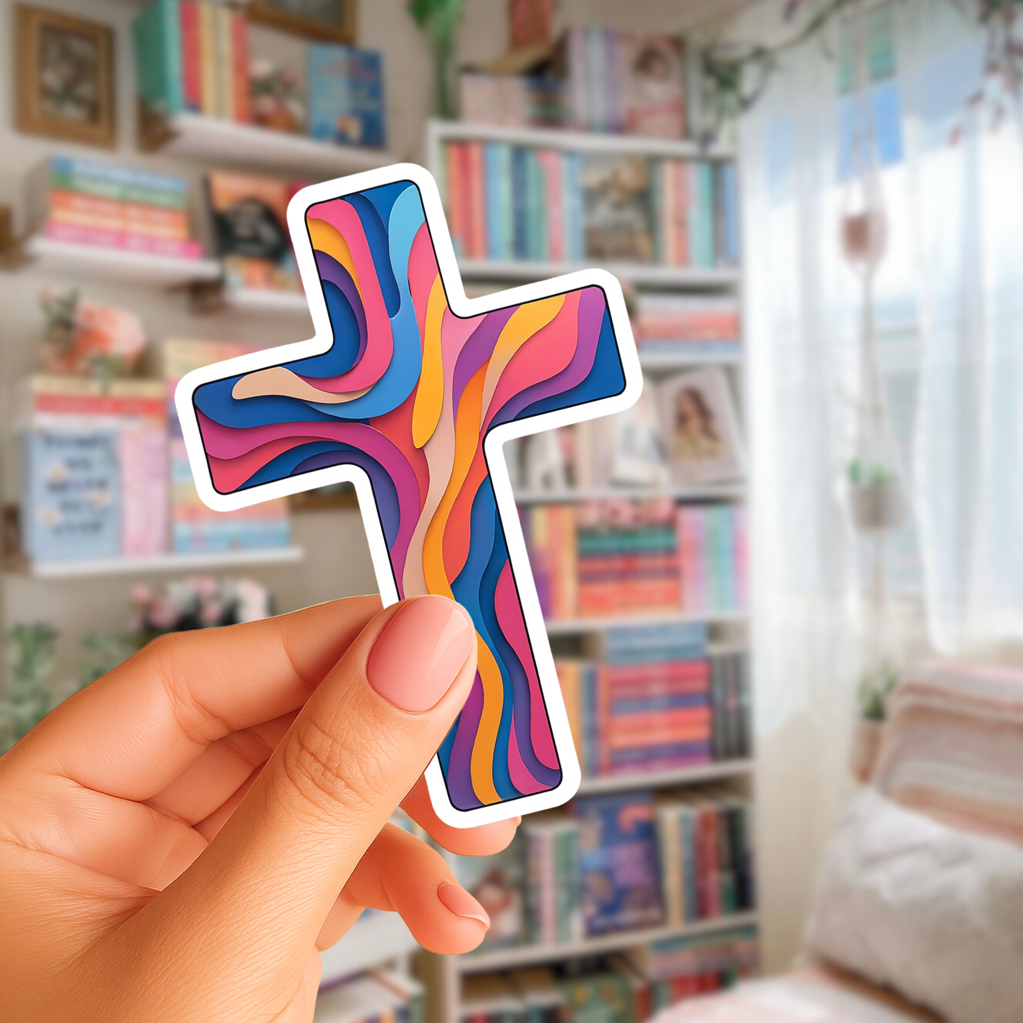 Faith Cross Kiss-Cut Stickers — Inspirational Christian Sticker product thumbnail image Faith Cross Kiss-Cut Stickers — Inspirational Christian Sticker product thumbnail image