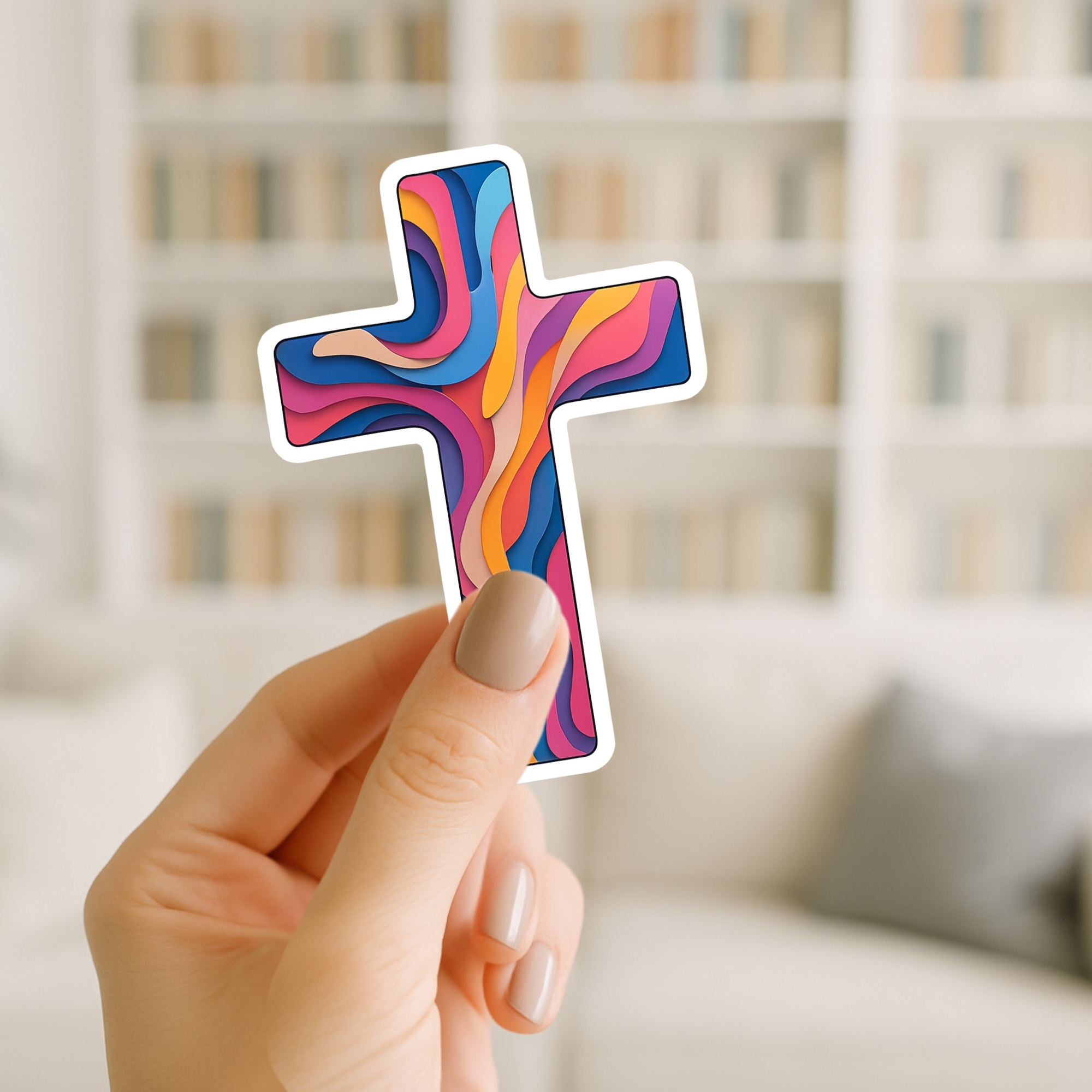 Faith Cross Kiss-Cut Stickers — Inspirational Christian Sticker  product thumbnail image