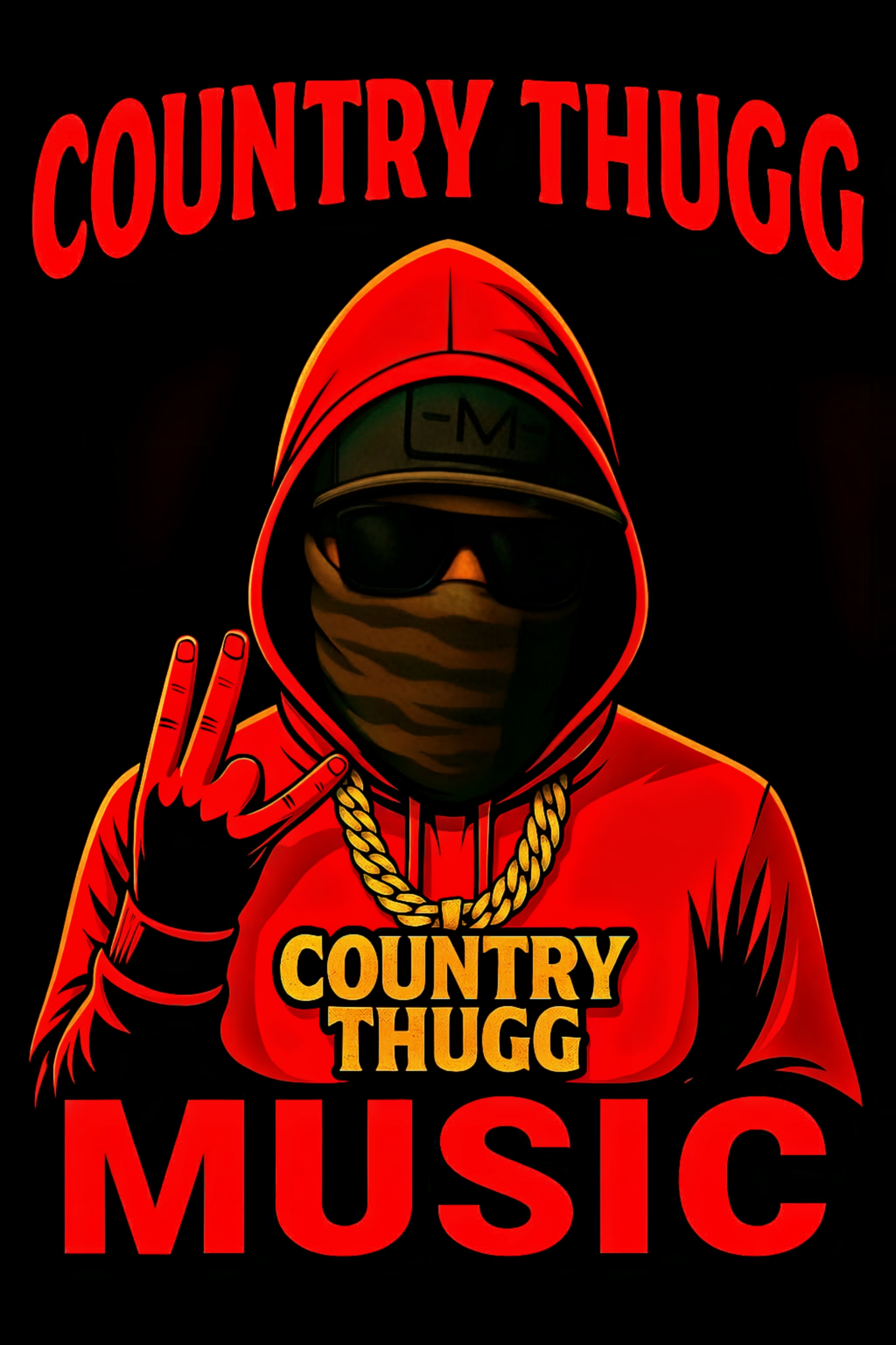 Country Thugg music Kiss-Cut Stickers product thumbnail image