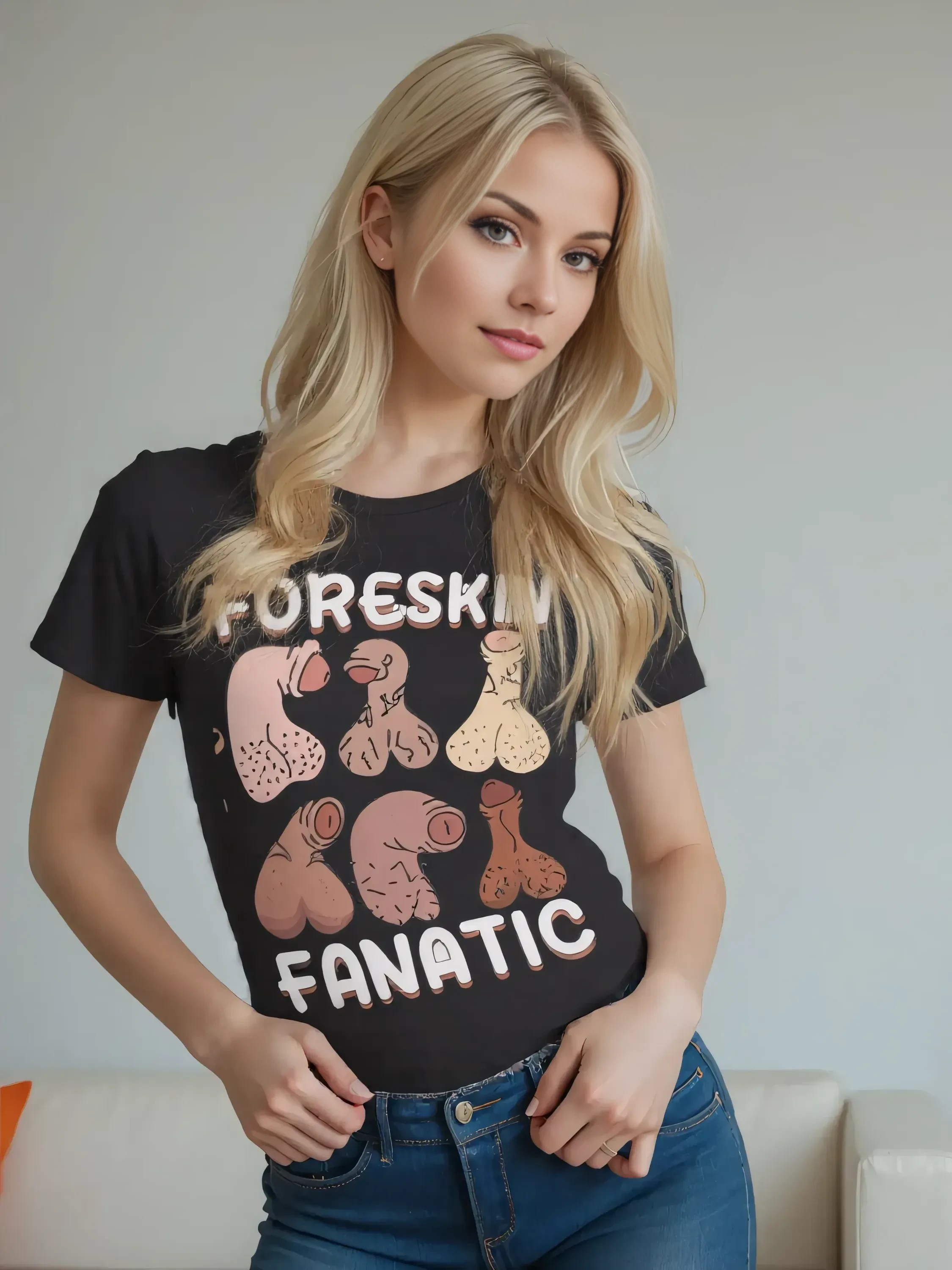 Foreskin Fanatic T‑Shirt — Playful Anatomical Graphic Tee product thumbnail image Foreskin Fanatic T‑Shirt — Playful Anatomical Graphic Tee product thumbnail image