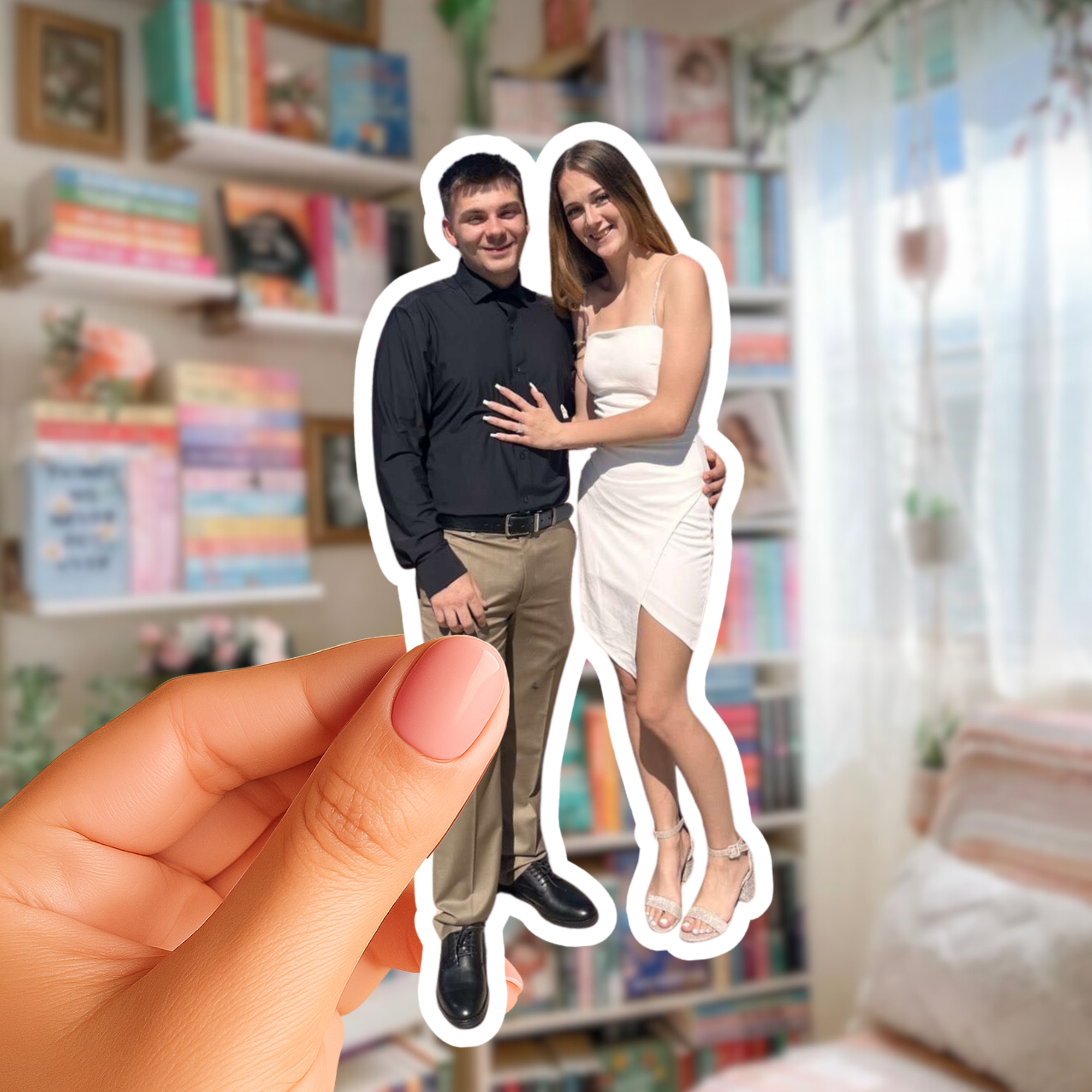 Personal Photo Kiss-Cut Sticker — Custom Couple Cutout Sticker (Perfect for Laptops & Gifts) product thumbnail image Personal Photo Kiss-Cut Sticker — Custom Couple Cutout Sticker (Perfect for Laptops & Gifts) product thumbnail image