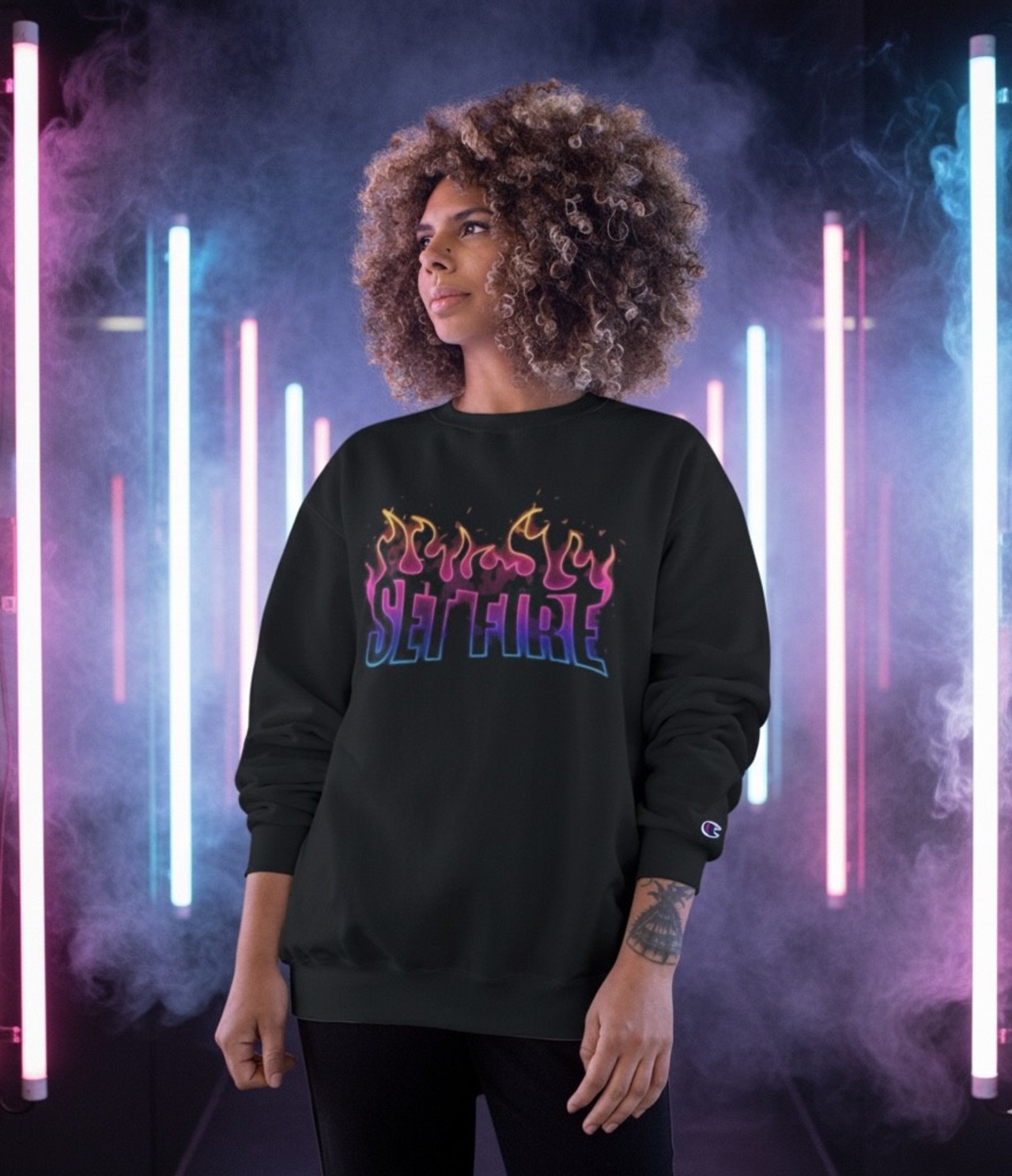 Champion X Karnee Set Fire Graphic Crewneck