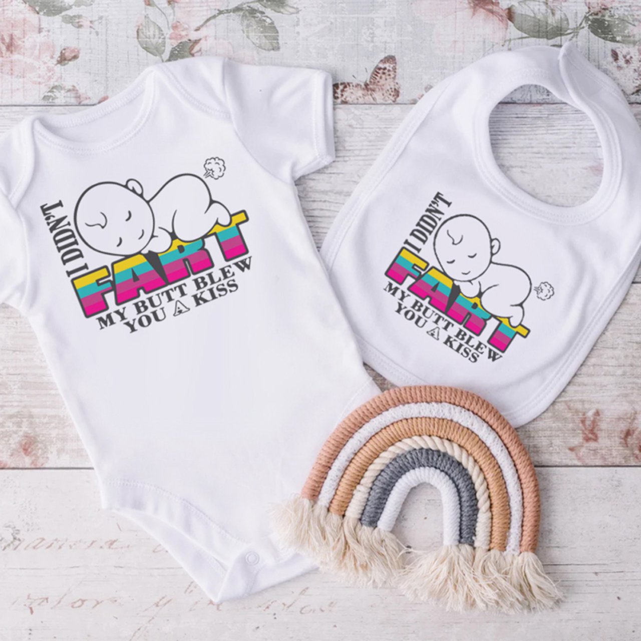 Baby Bodysuit — "I Didn't FART My Butt Blew You A Kiss" Funny and Cute Baby One-Piece Baby Bodysuit — "I Didn't FART My Butt Blew You A Kiss" Funny and Cute Baby One-Piece