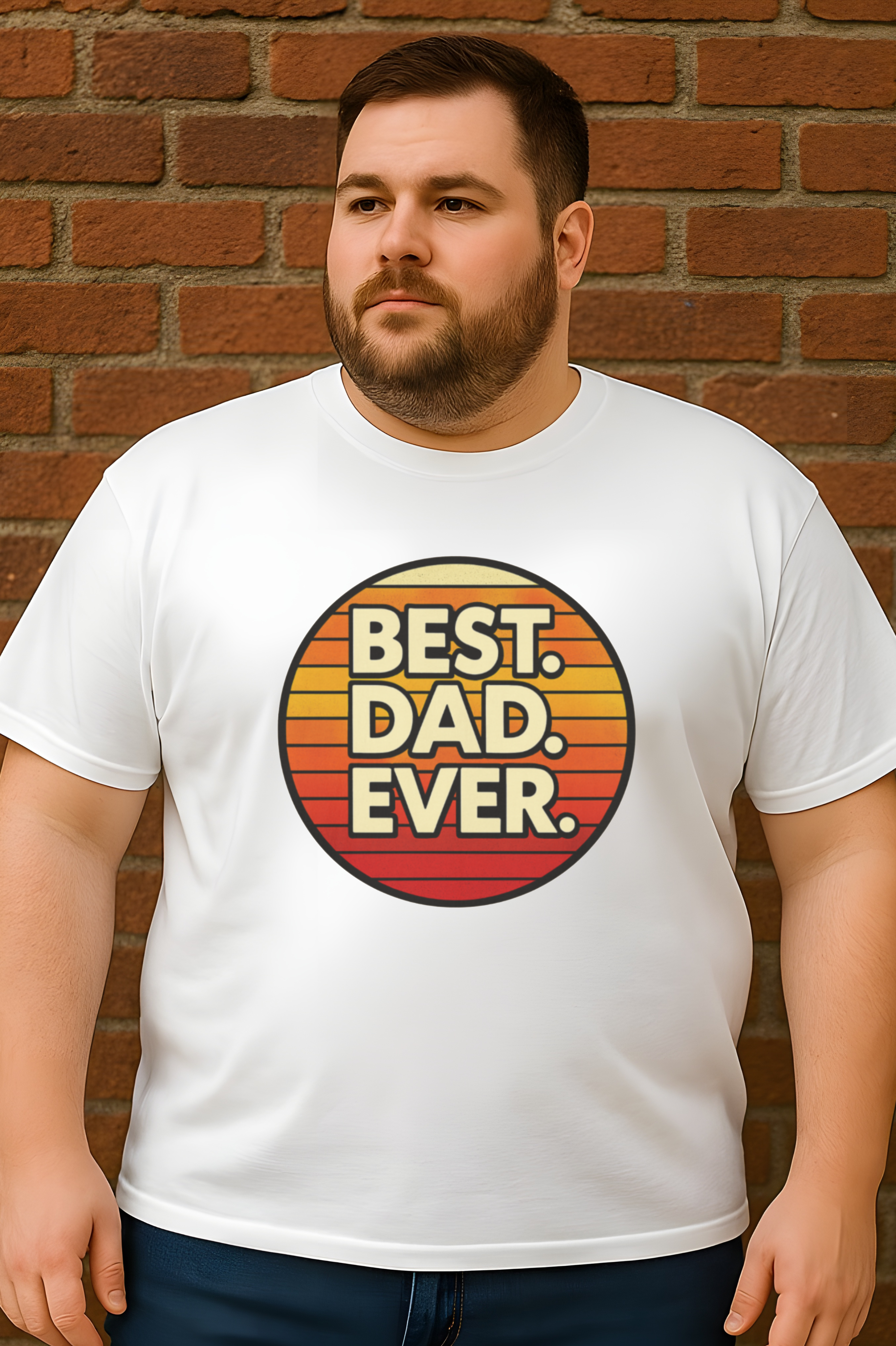 Best Dad Ever T-Shirt — Retro Sunset Father's Day Tee product thumbnail image Best Dad Ever T-Shirt — Retro Sunset Father's Day Tee product thumbnail image