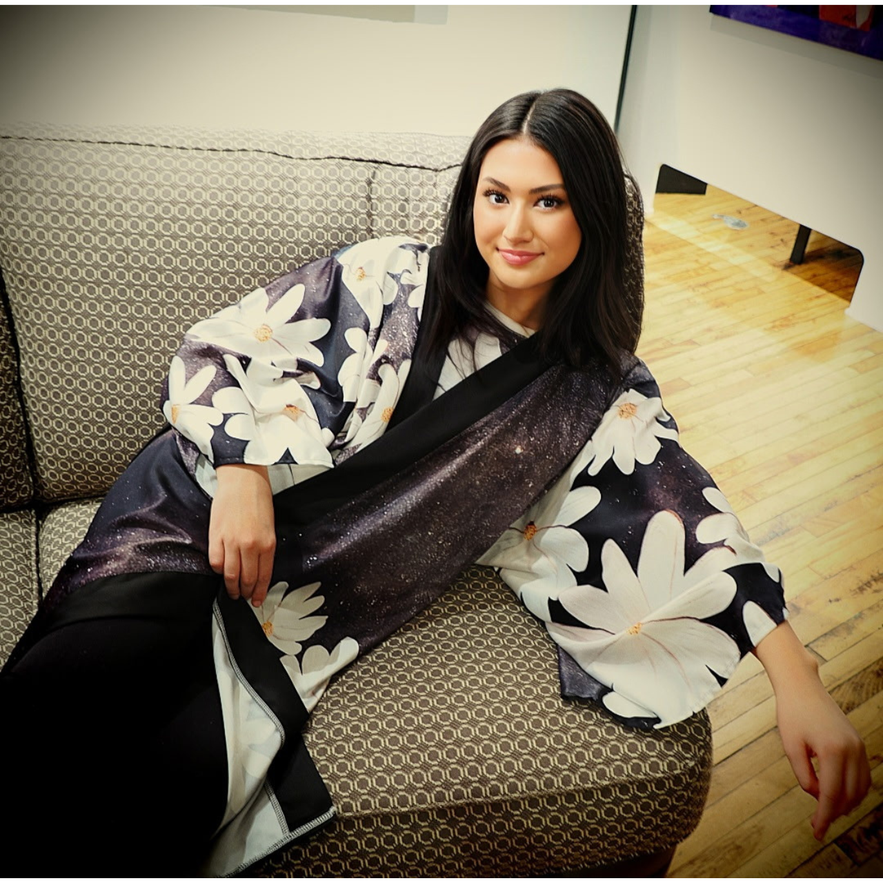 Kimono Robe - LaFille Gallery Daisy Collection