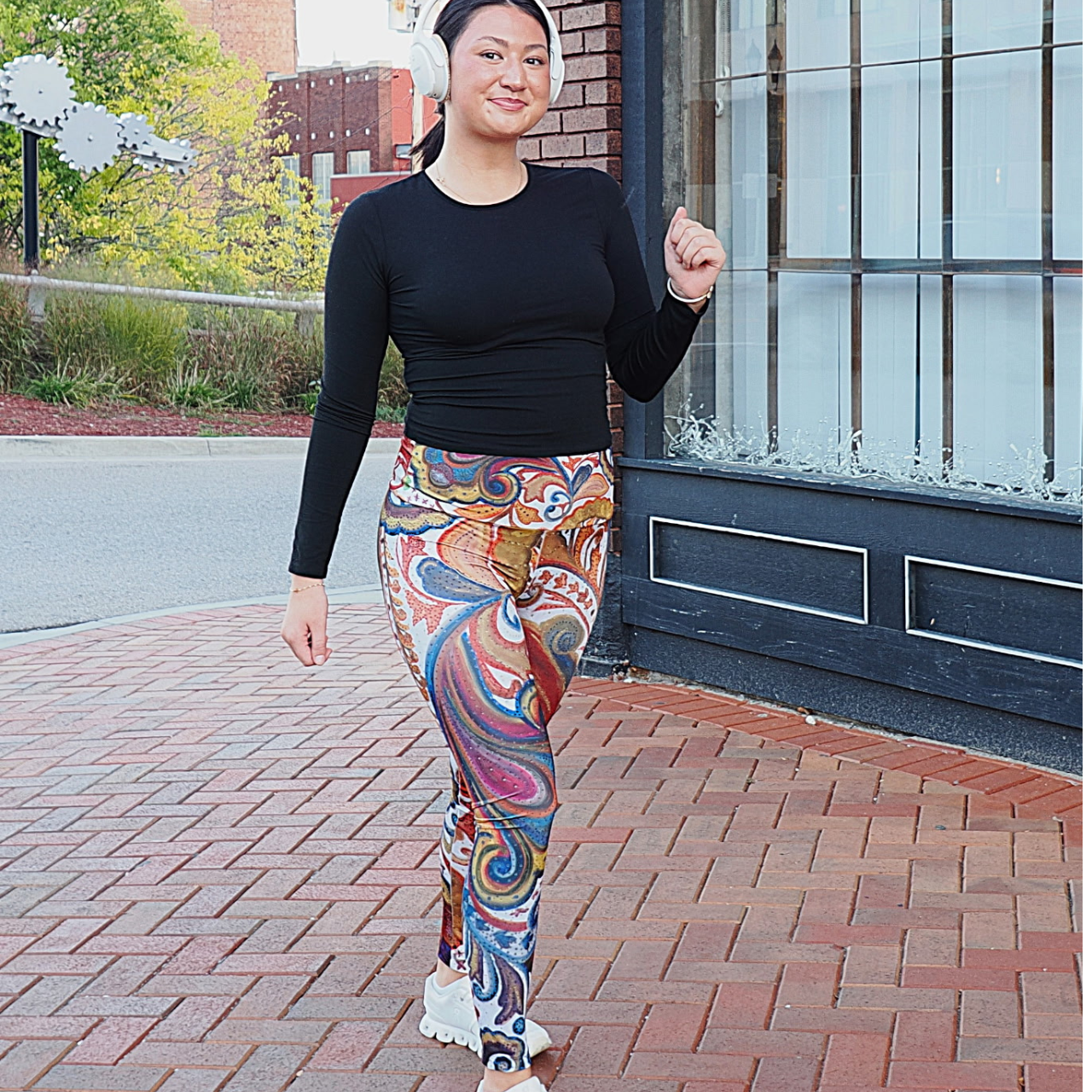 Yoga Leggings - La Fille Gallery "Bali" by Tiffany Marie Luke