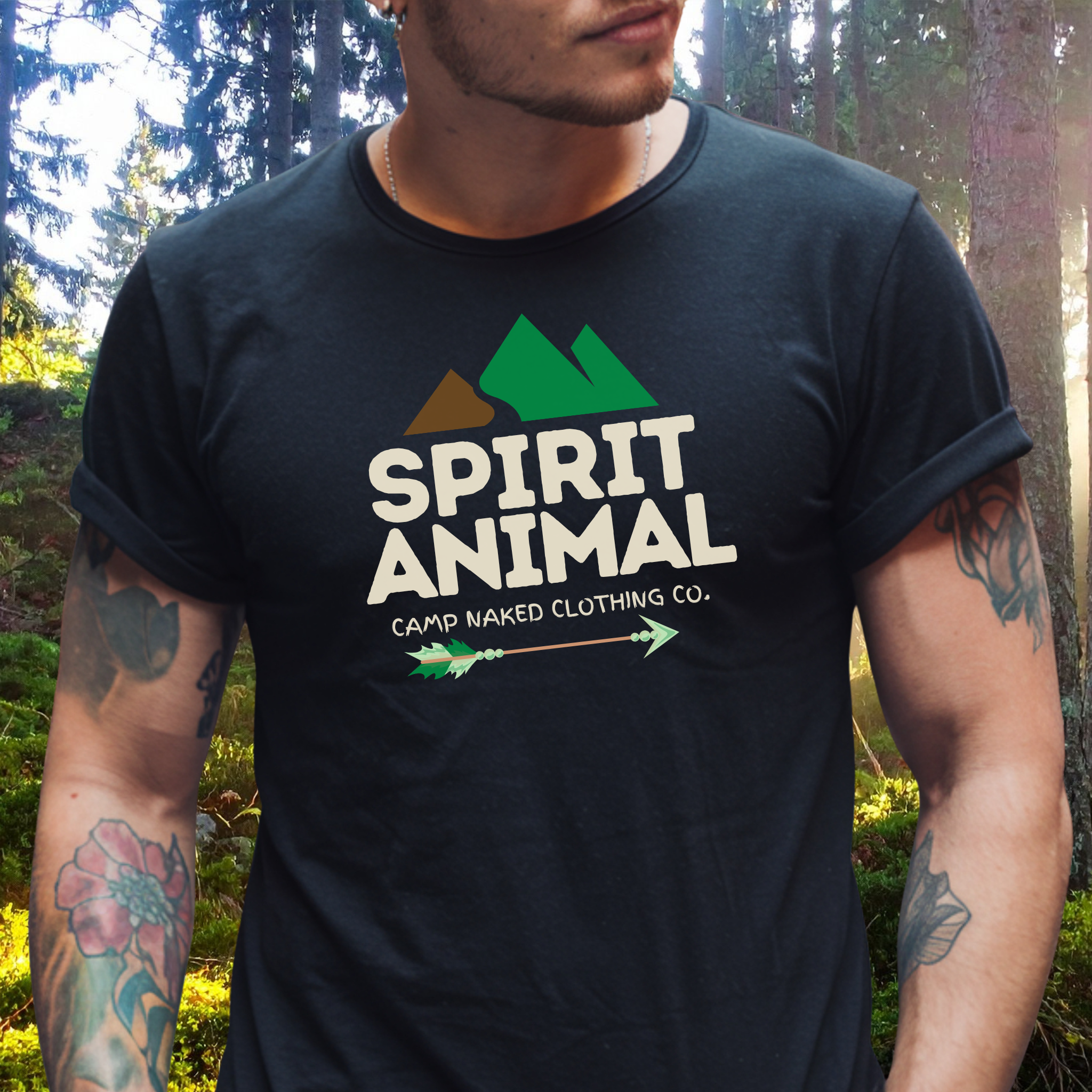 Camp Naked Clothing | Create Your Animal Spirit T-Shirt — Camp-Inspired Outdoor Graphic Tee. Camp Naked Clothing | Create Your Animal Spirit T-Shirt — Camp-Inspired Outdoor Graphic Tee.