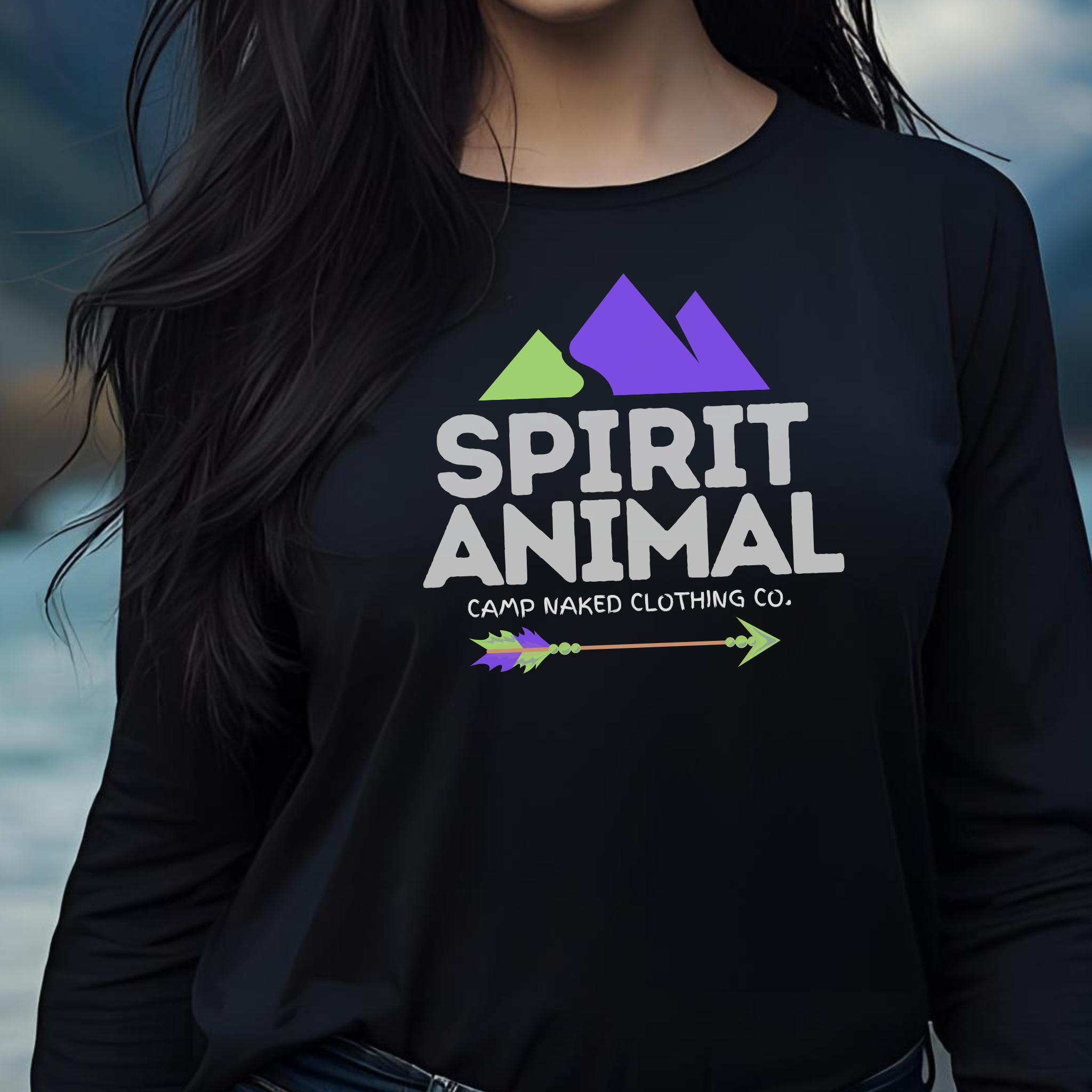 Camp Naked Clothing | Woman's Create Your own Animal Spirit T-Shirt — Arrow &amp; Frame Nature Graphic Tee. product thumbnail image