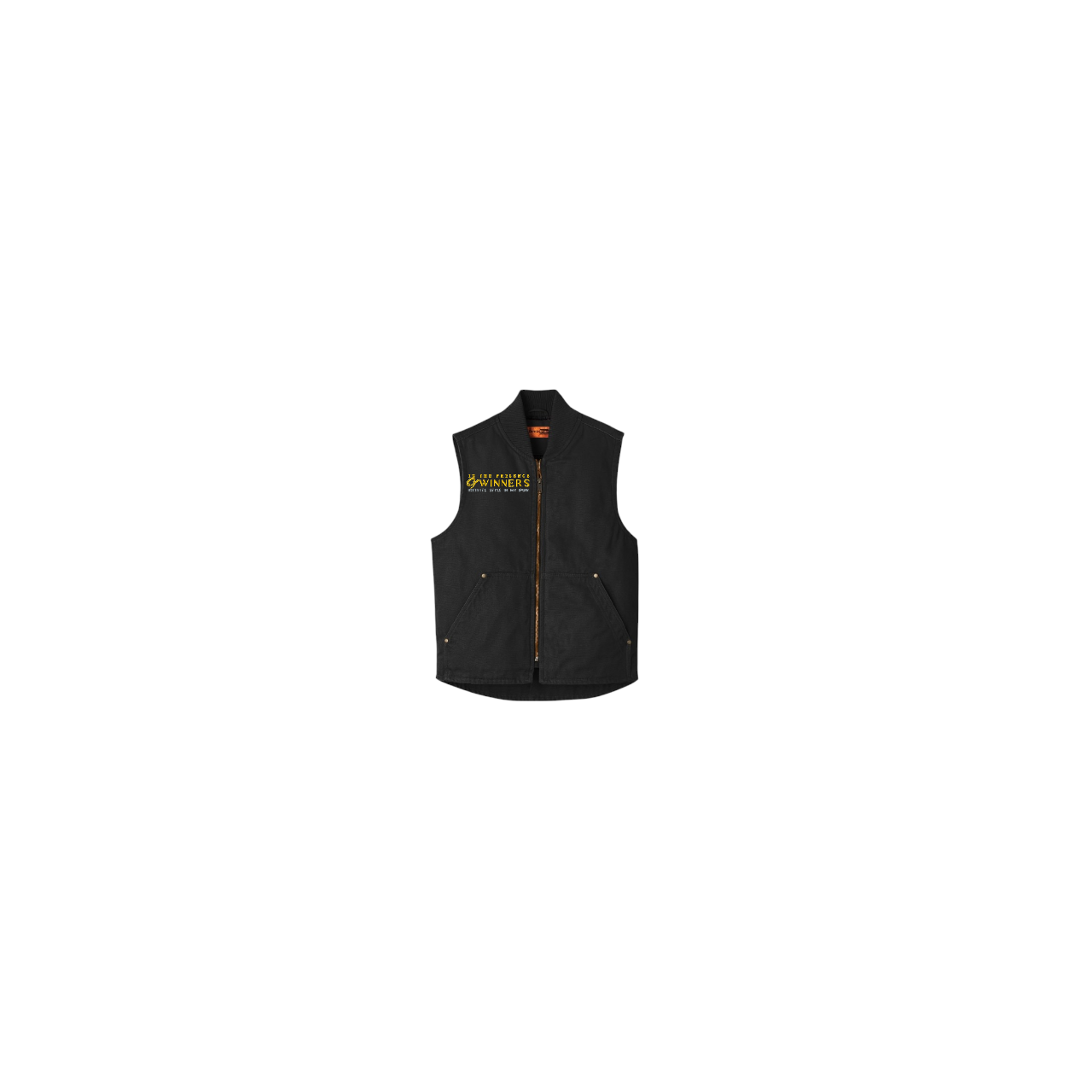 Embroidered Workwear Duck Cloth Vest — Durable Utility Vest with Branded Chest Patch Embroidered Workwear Duck Cloth Vest — Durable Utility Vest with Branded Chest Patch