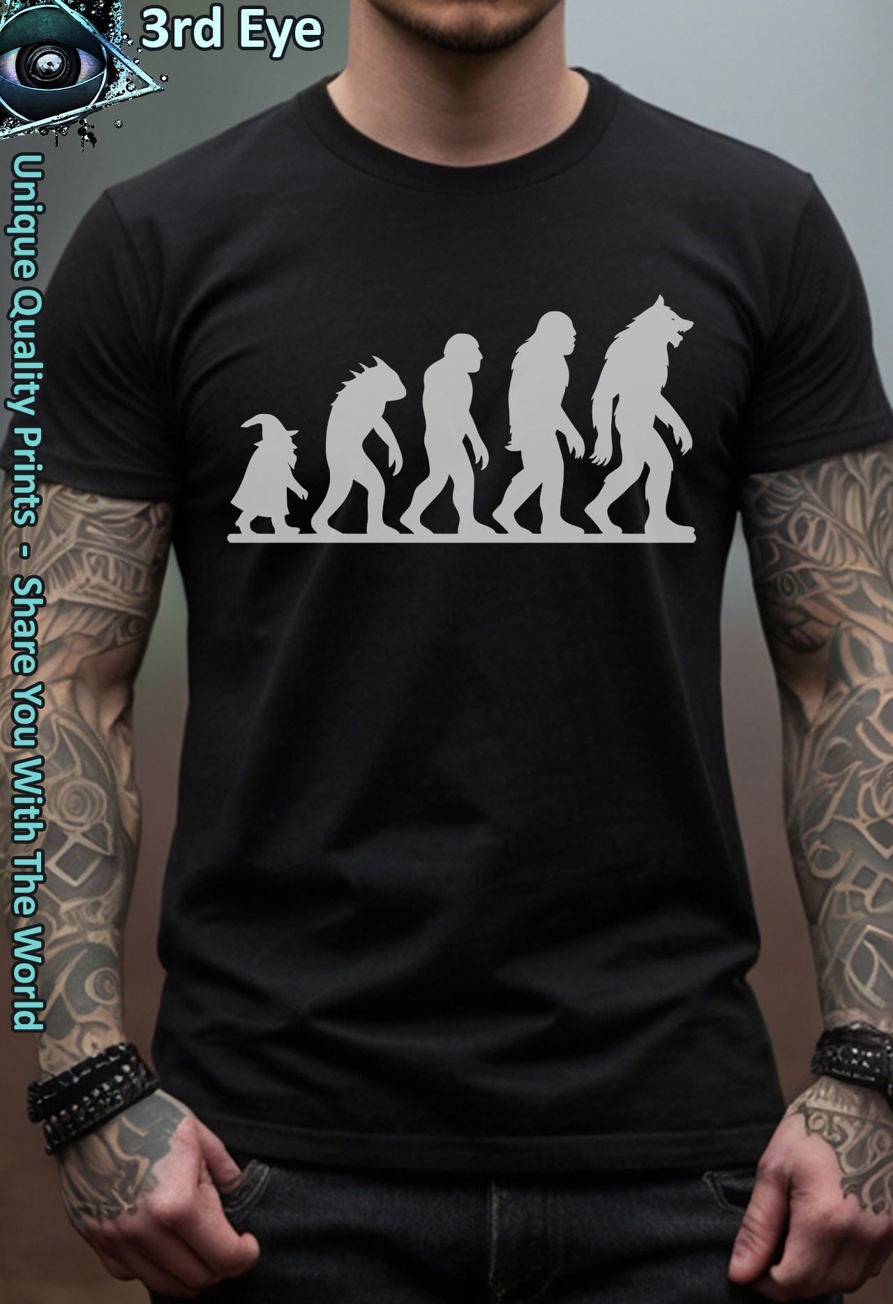 Retro Cryptid Evolution March of Progress Classic Graphic product thumbnail image Retro Cryptid Evolution March of Progress Classic Graphic product thumbnail image