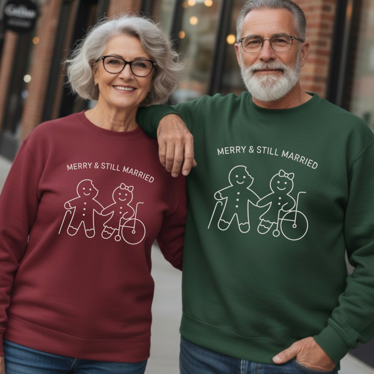 Merry and Still Married Funny Senior Gingerbread Couple product thumbnail image Merry and Still Married Funny Senior Gingerbread Couple product thumbnail image
