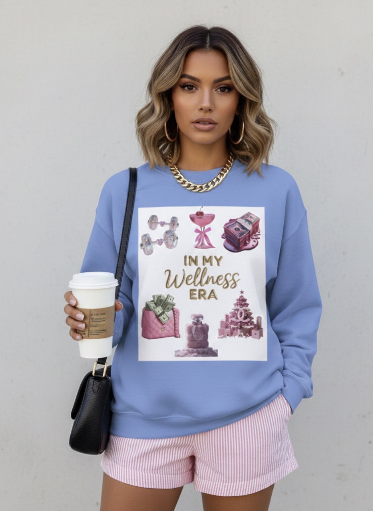 “In My Wellness Era” Sweatshirt — "In My Wellness Era" Graphic Crewneck  product thumbnail image