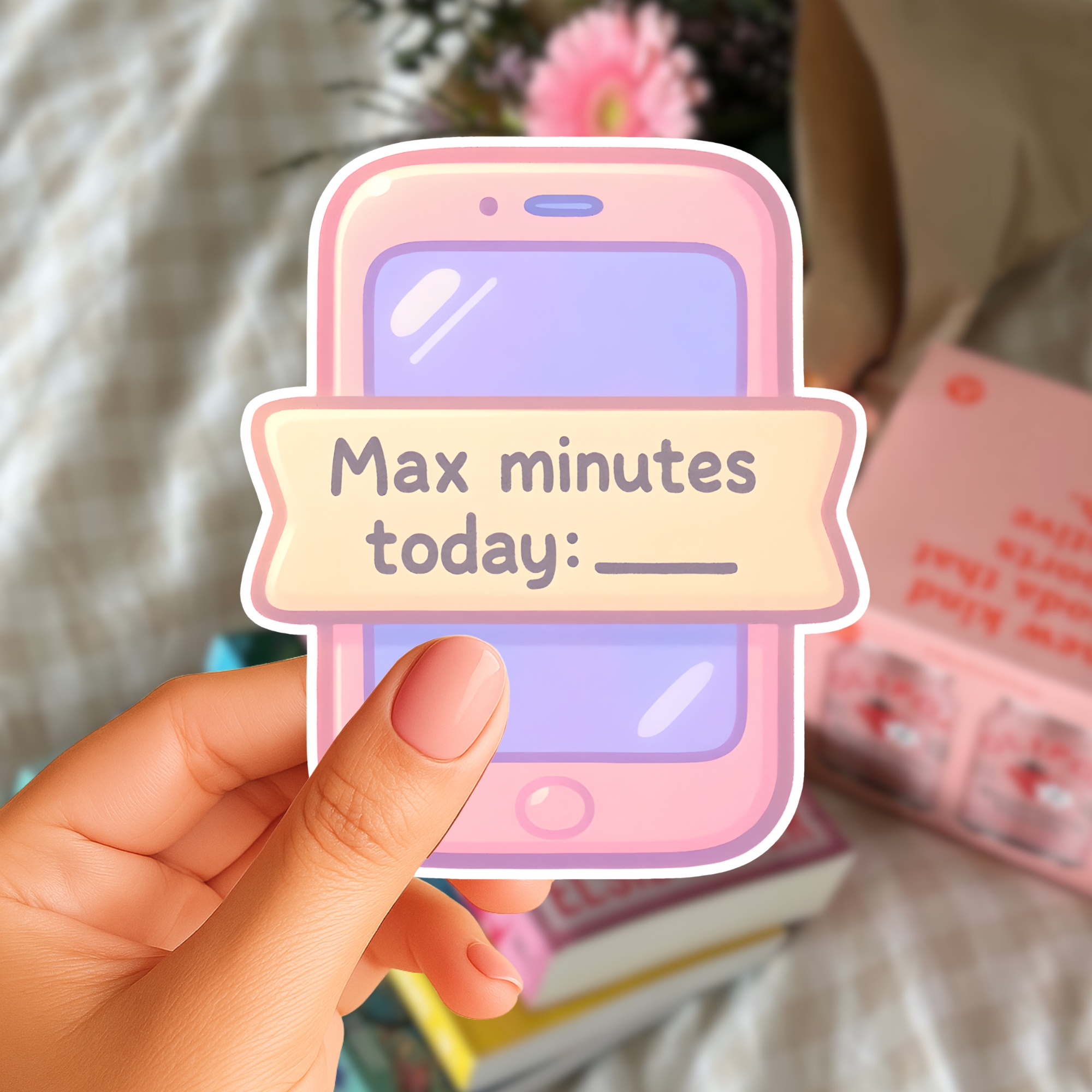 Phone Screen Time Limit Sticker Max minutes today Pastel Planner Decal for Parents & Students product thumbnail image Phone Screen Time Limit Sticker Max minutes today Pastel Planner Decal for Parents & Students product thumbnail image