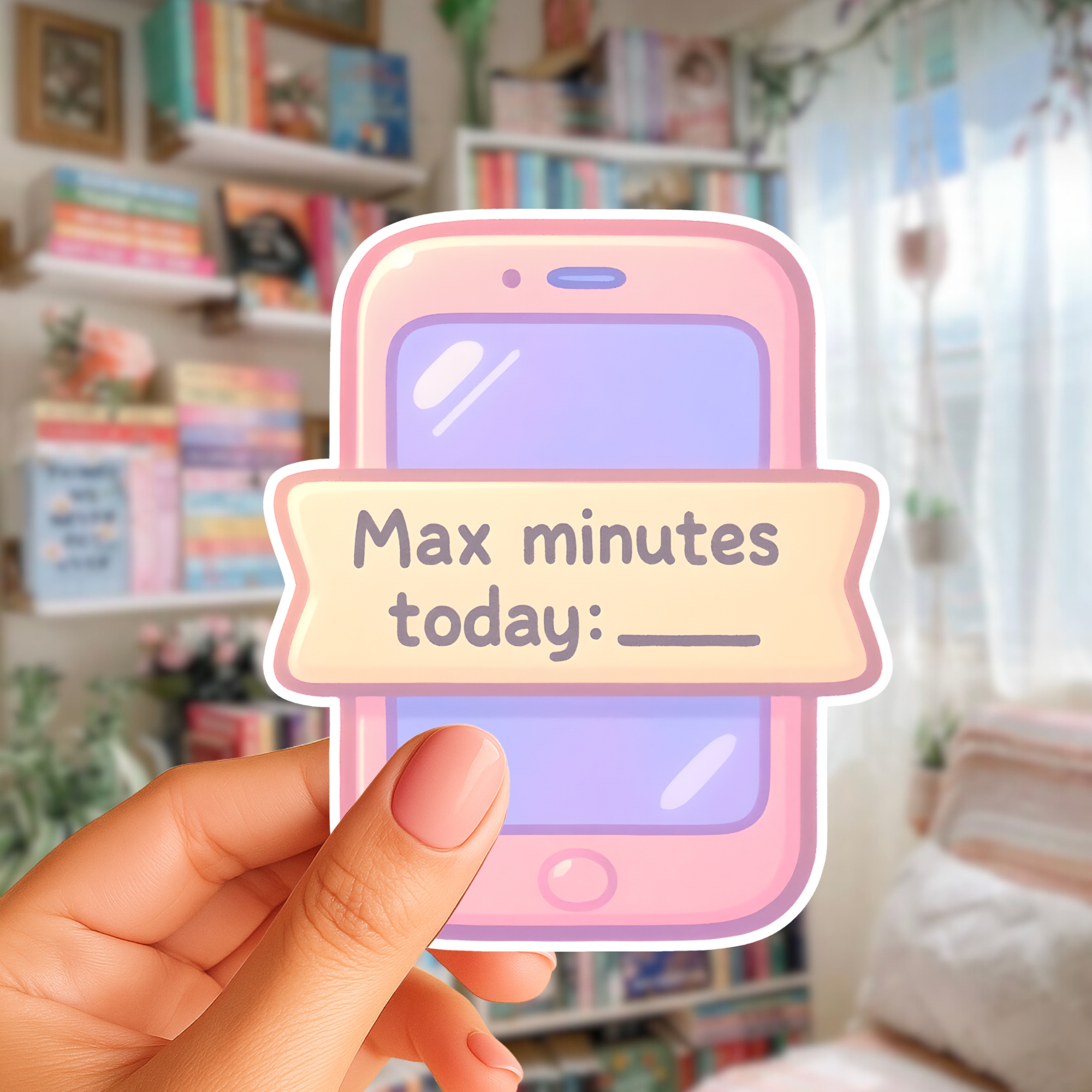 Phone Screen Time Limit Sticker Max minutes today Pastel Planner Decal for Parents & Students product thumbnail image Phone Screen Time Limit Sticker Max minutes today Pastel Planner Decal for Parents & Students product thumbnail image
