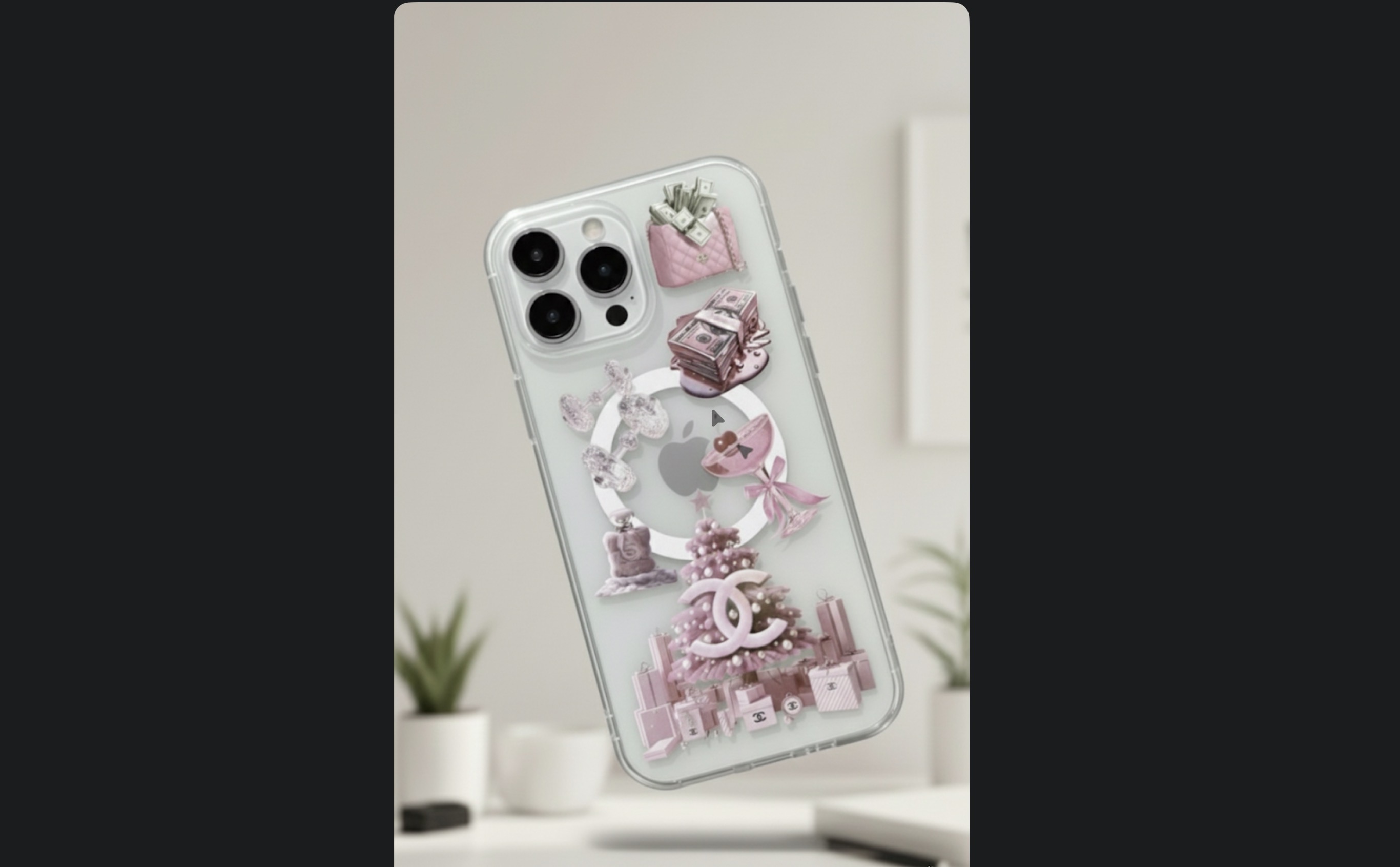 Clear Magnetic Phone Case – Pink Luxury Fashion Collage product thumbnail image Clear Magnetic Phone Case – Pink Luxury Fashion Collage product thumbnail image