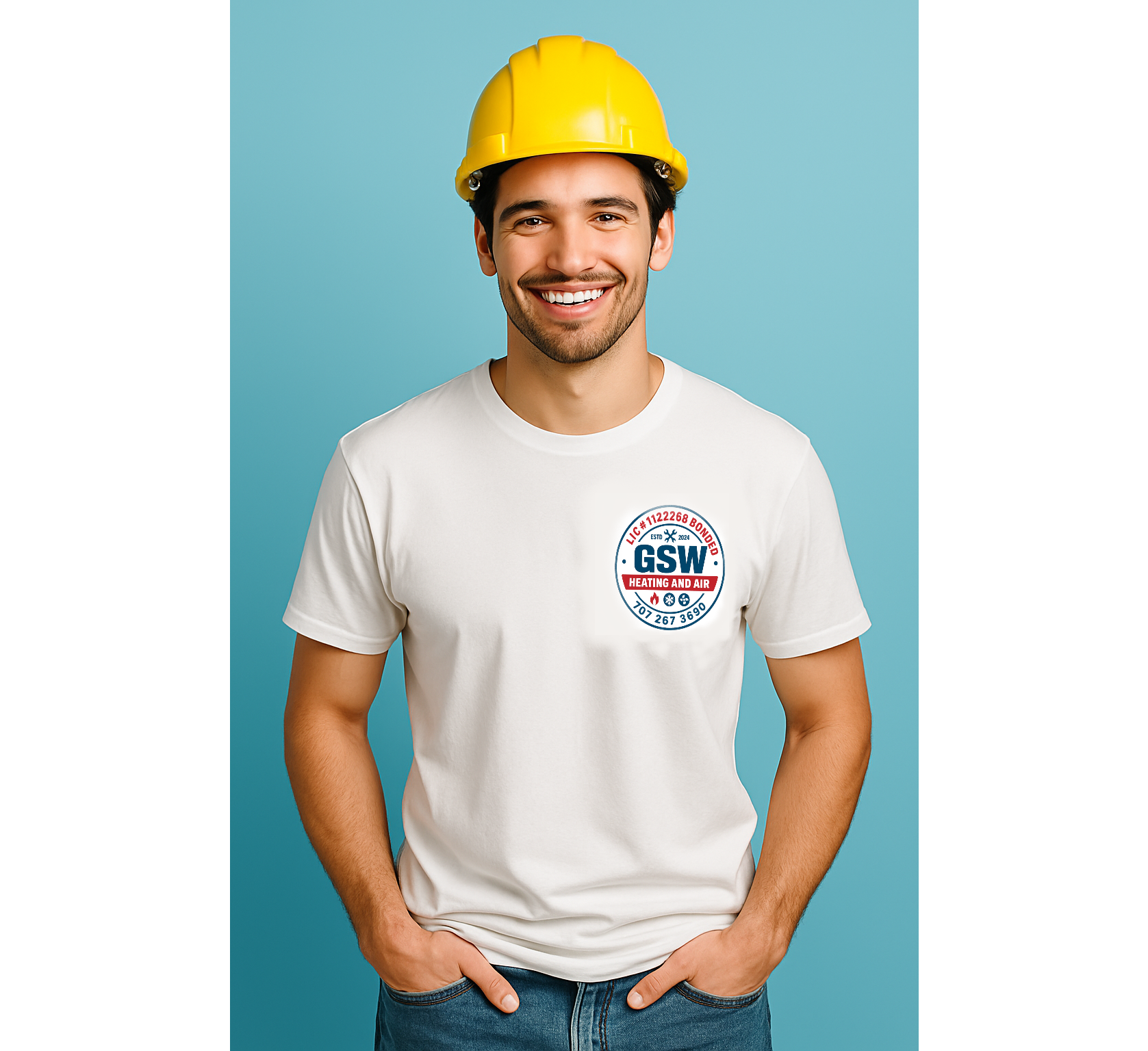 GSW Heating &amp; Air Logo T-Shirt — HVAC Technician Uniform Tee