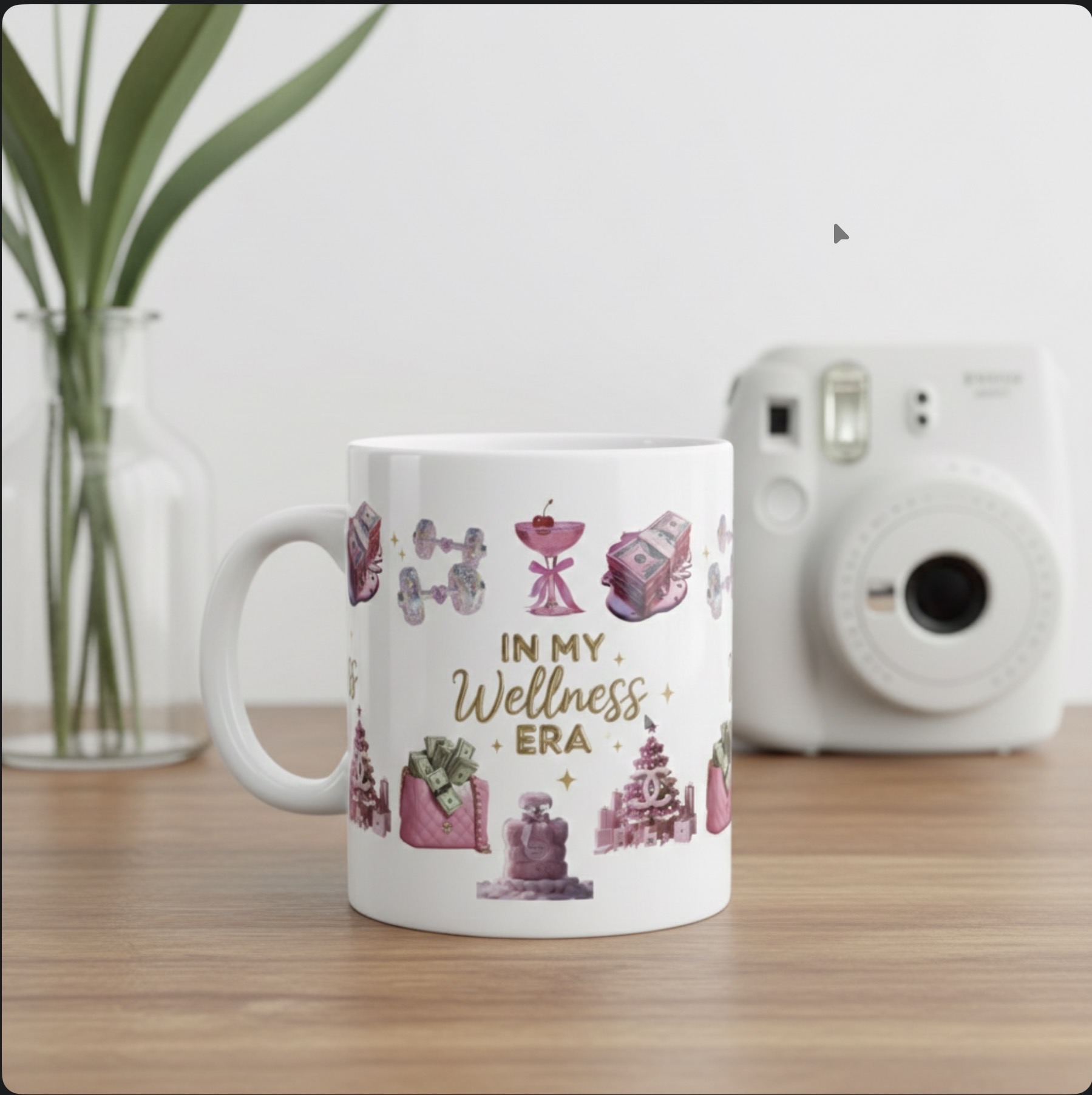 Ceramic Mug — "In My Wellness Era" Pink Self-Care Coffee Mug (11oz/15oz) product thumbnail image