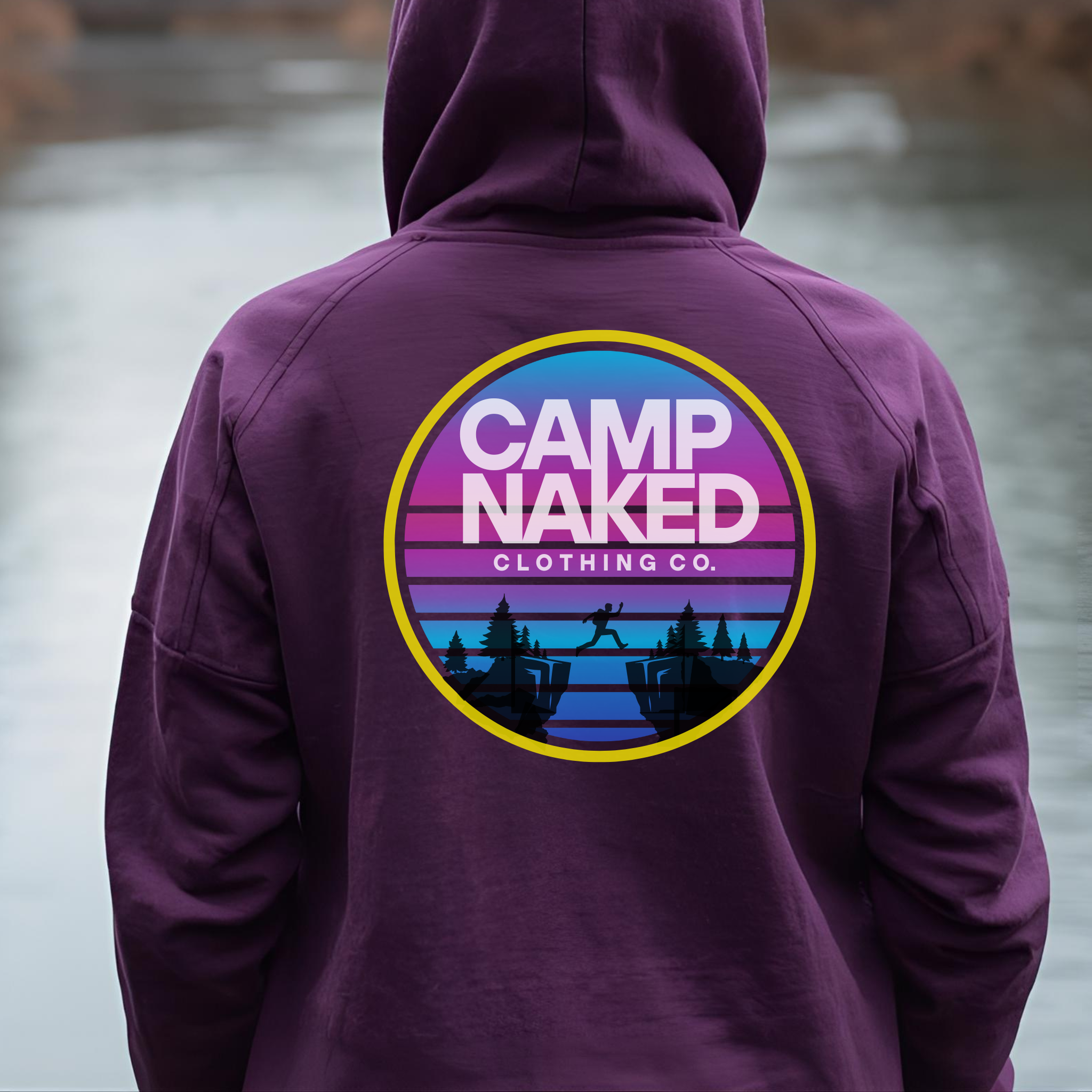 Camp Naked| Purple Sunset | Unisex Heavy Blend Hoodie - Outdoor Adventure, Camping Gear, Nature Lover Gift, Cozy Sweatshirt, Festival Wear Camp Naked| Purple Sunset | Unisex Heavy Blend Hoodie - Outdoor Adventure, Camping Gear, Nature Lover Gift, Cozy Sweatshirt, Festival Wear
