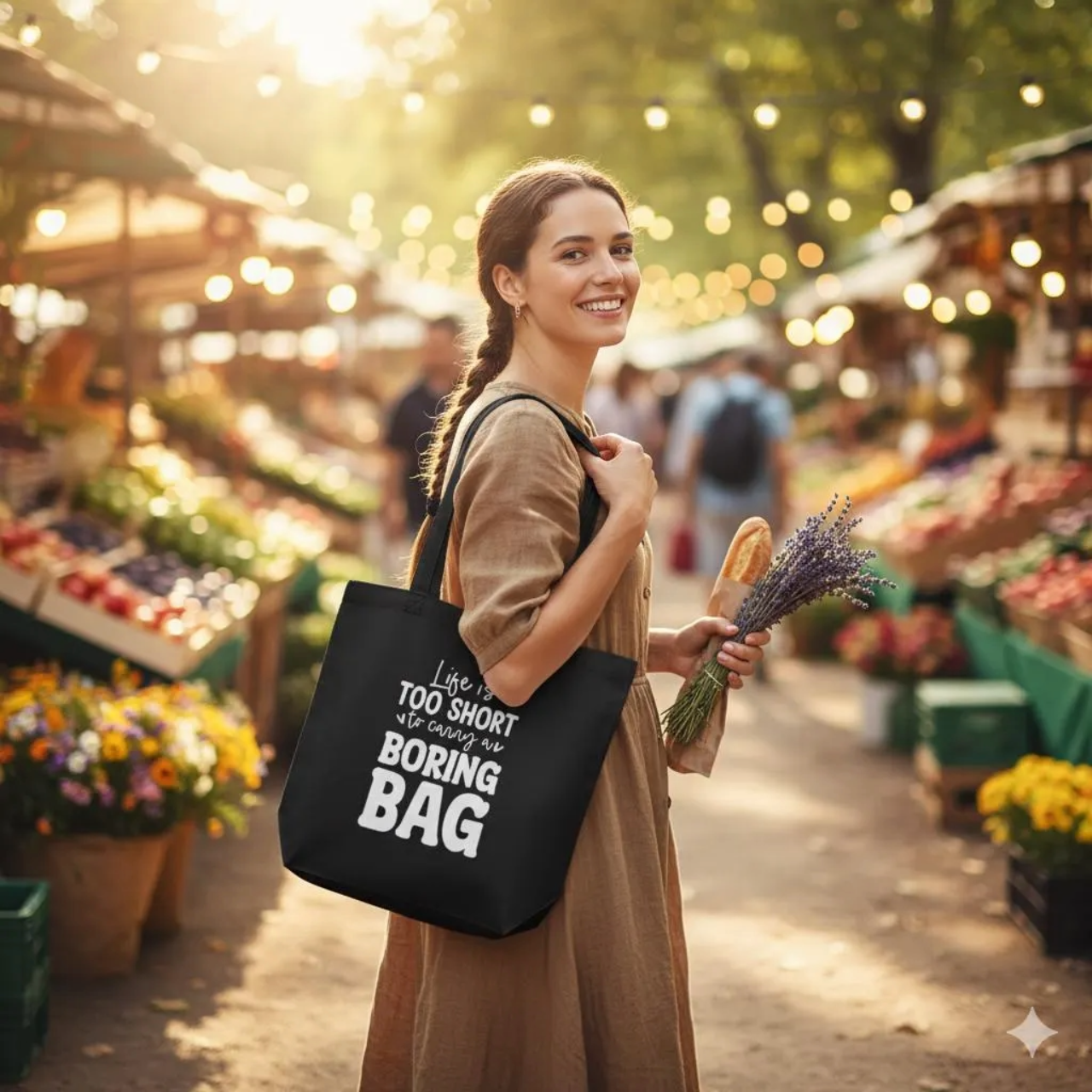 Life Is Too Short Eco Tote Bag product thumbnail image Life Is Too Short Eco Tote Bag product thumbnail image