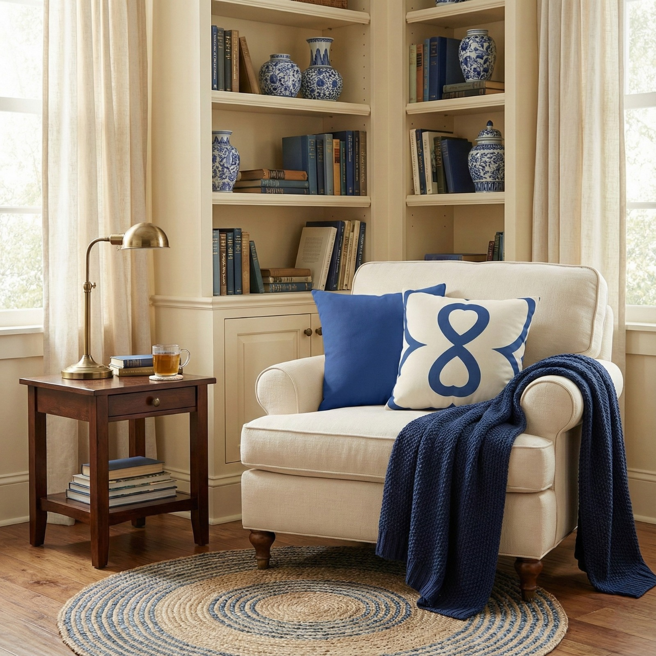 Egyptian Blue EL Line Inverted - Faux Suede Square Pillowcase product thumbnail image