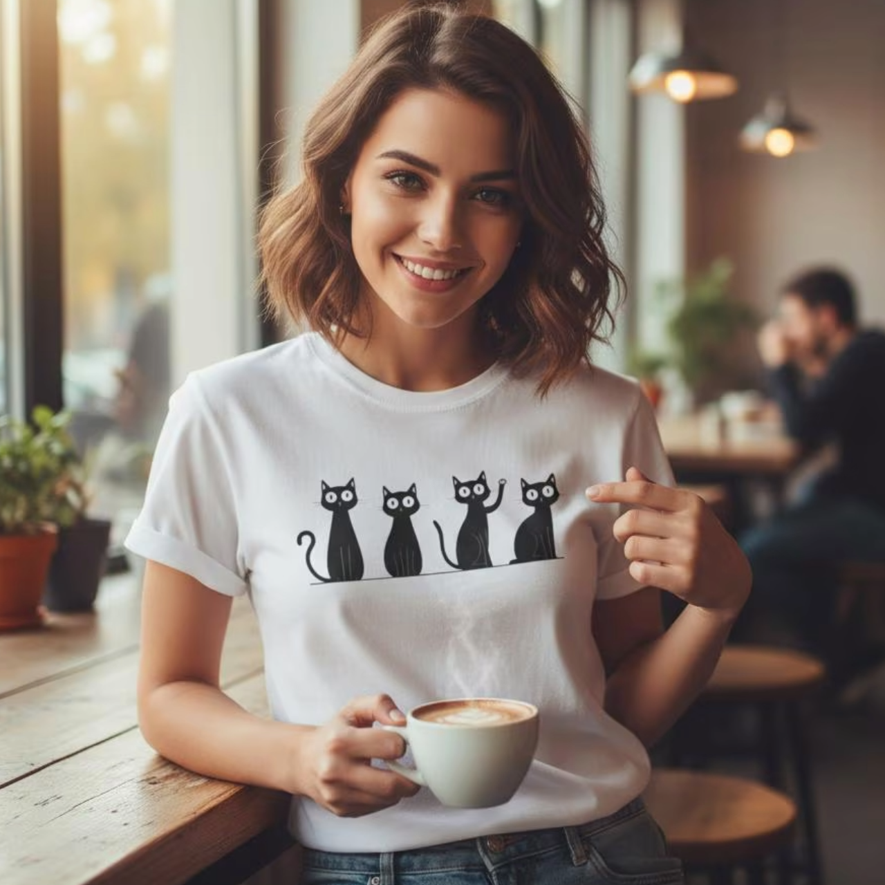 Cute Cat-Themed T-Shirt