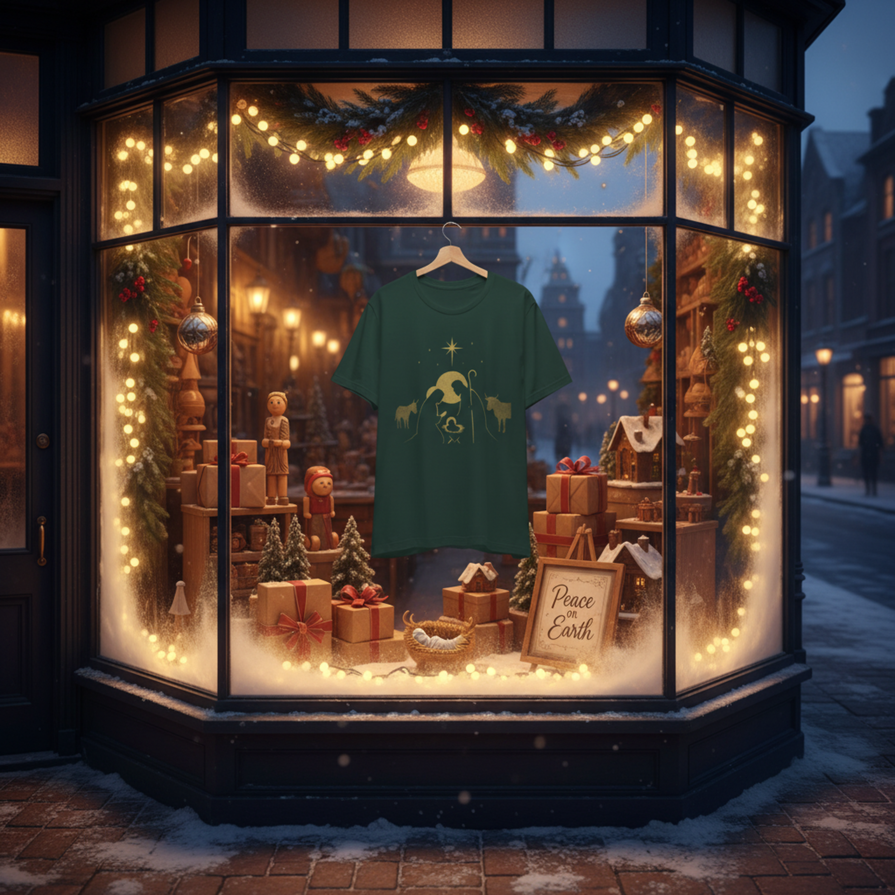 Nativity Silhouette in Gold Halo – Sacred Christmas Night product thumbnail image Nativity Silhouette in Gold Halo – Sacred Christmas Night product thumbnail image