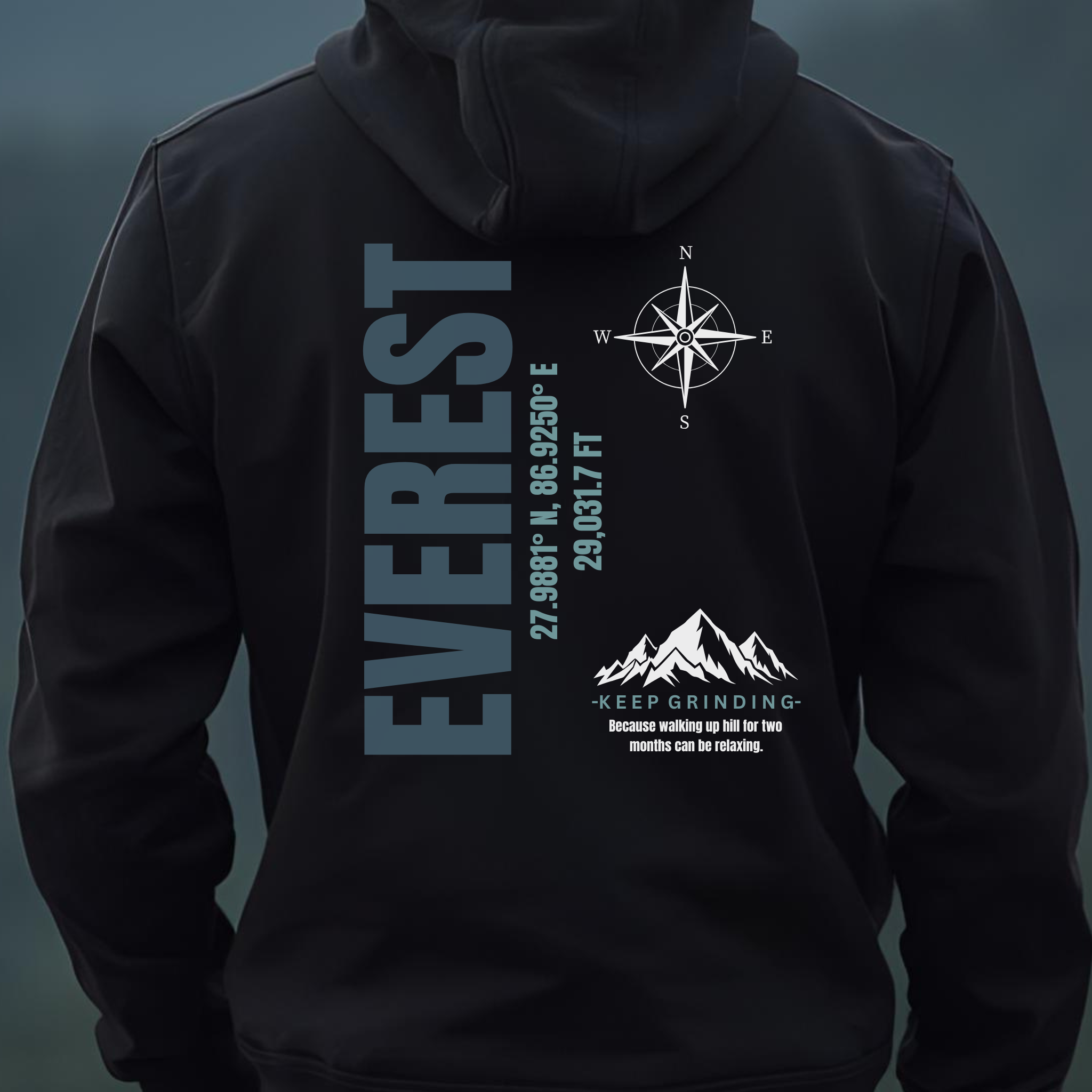 Camp Naked Clothing | Everest Black | Outdoor Mountain Pullover. product thumbnail image Camp Naked Clothing | Everest Black | Outdoor Mountain Pullover. product thumbnail image
