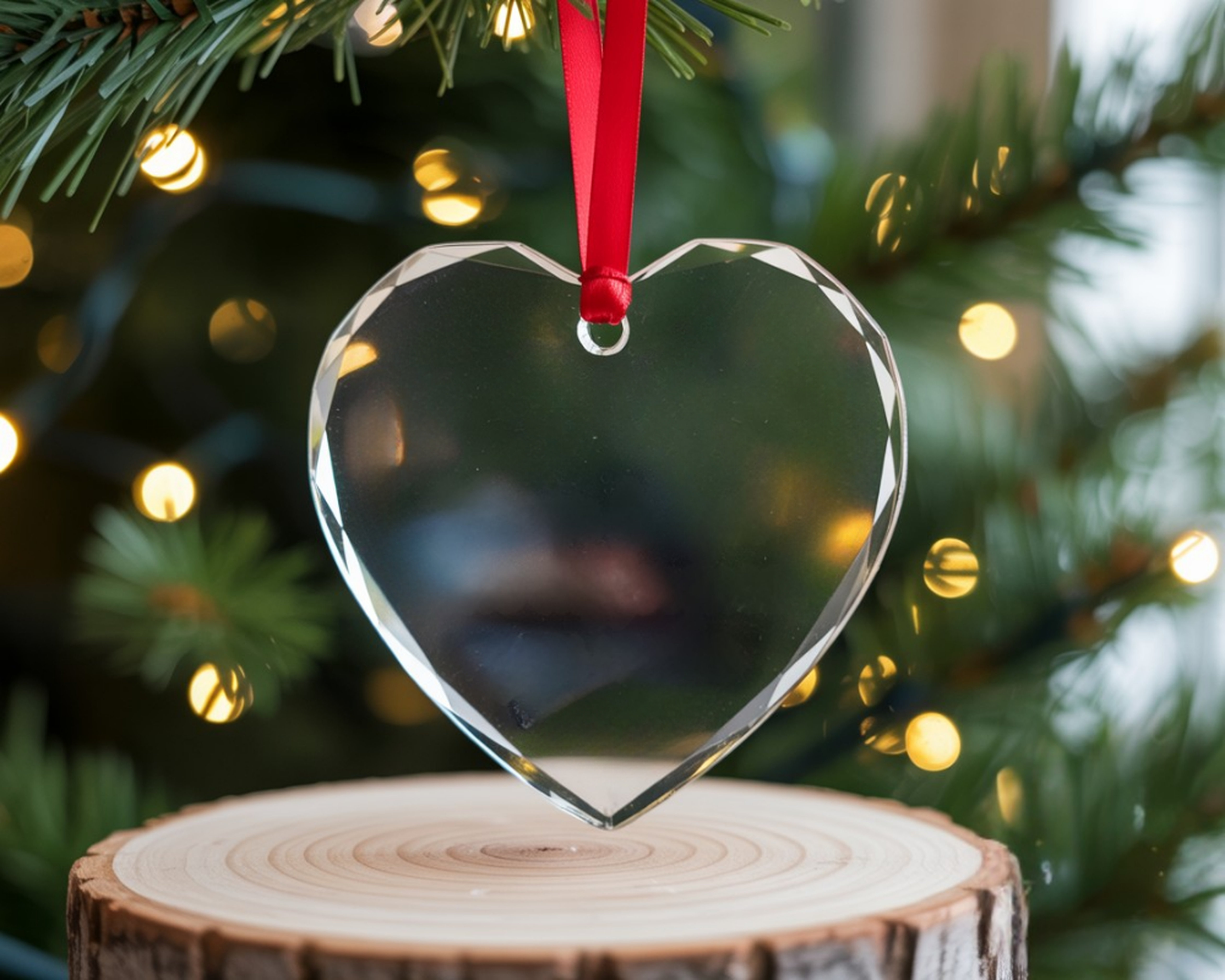 Personalized Engraved Crystal Ornament — Custom Glass Holiday Keepsake product thumbnail image