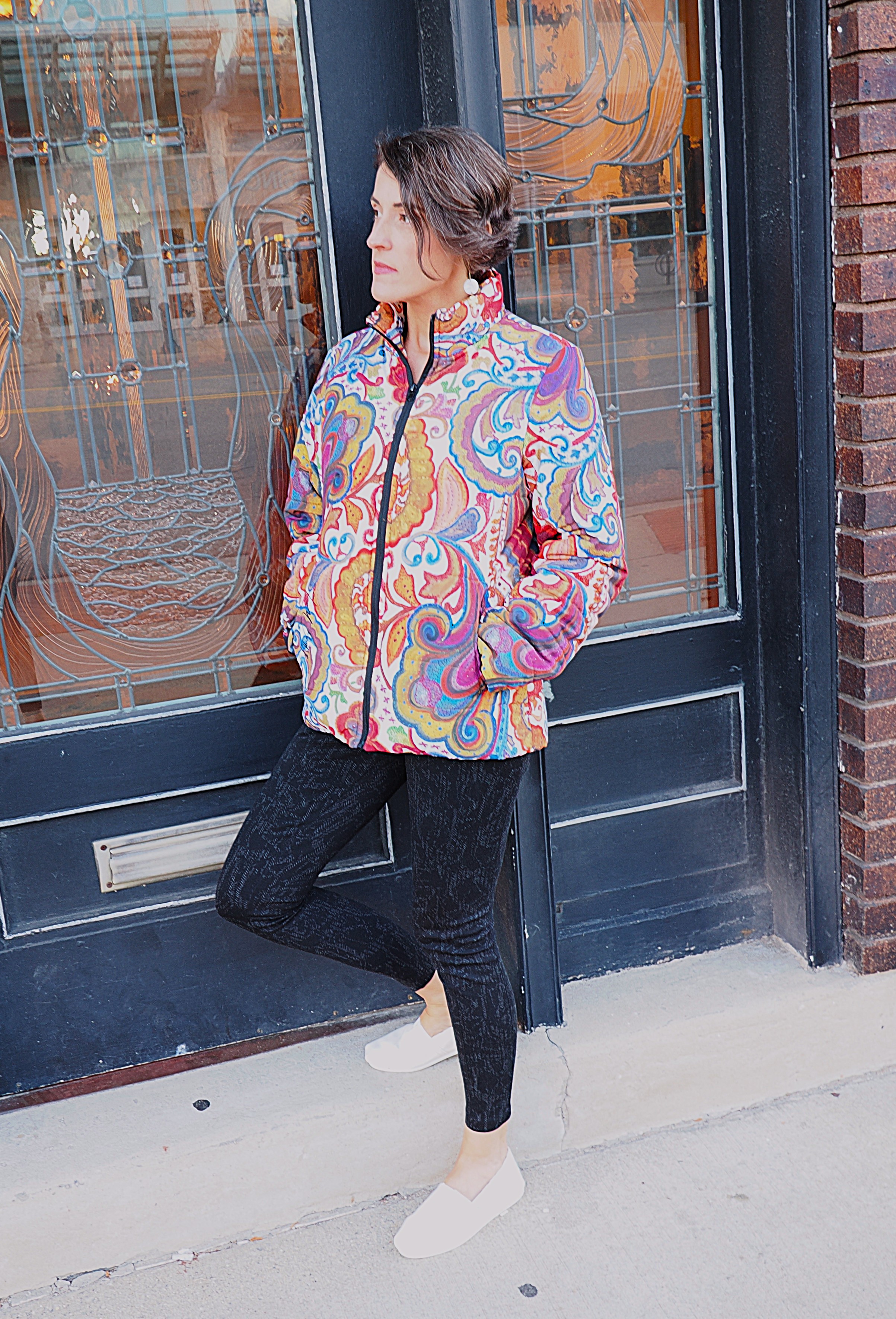 Puffer Jacket 'Bali' Print by Tiffany Marie Luke product thumbnail image Puffer Jacket 'Bali' Print by Tiffany Marie Luke product thumbnail image