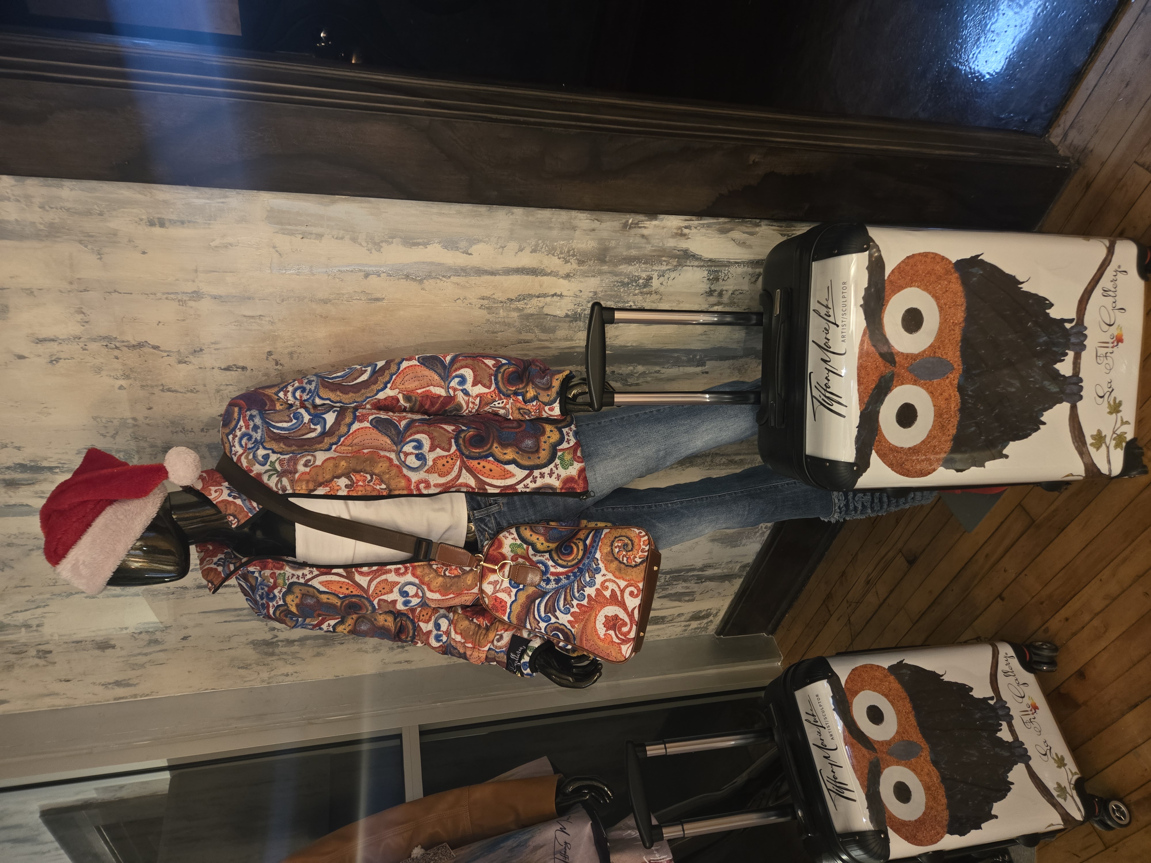 Designer Owl Suitcase Mr McQui by Tiffany Marie Luke product thumbnail image